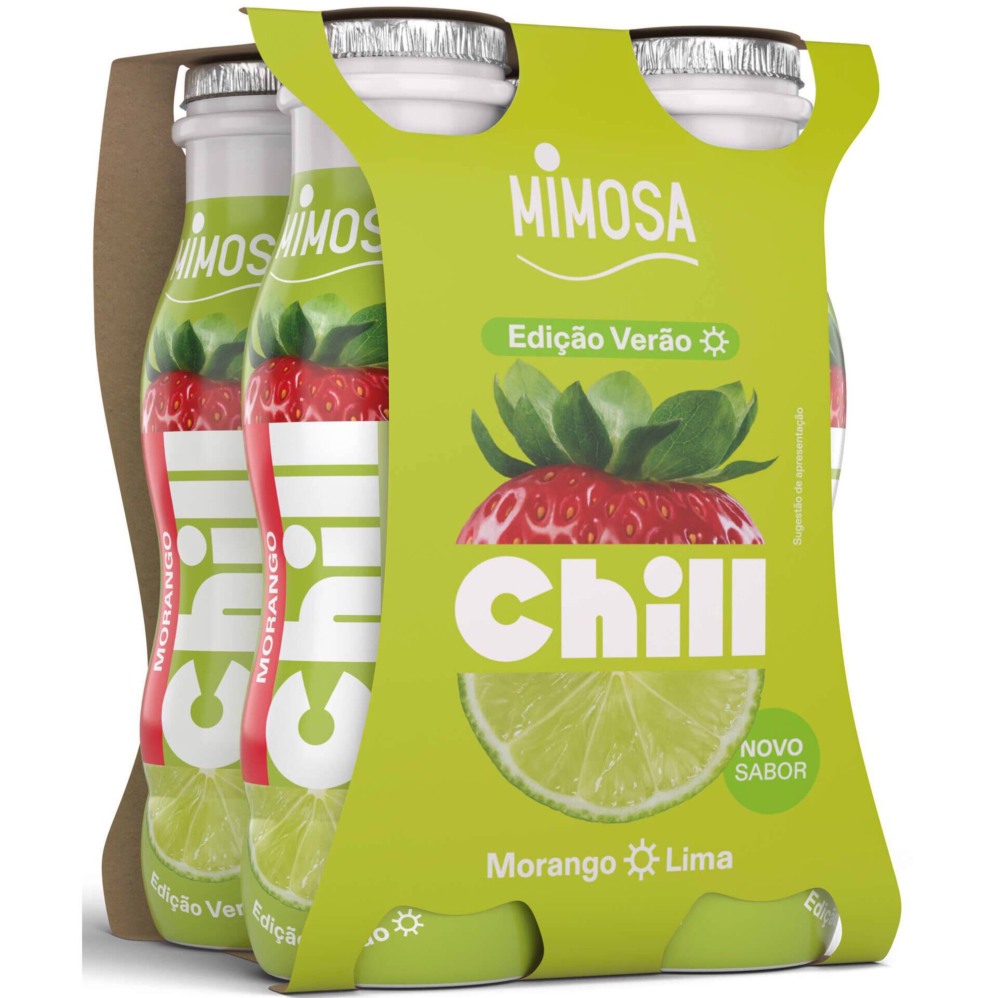 Iogurte L&iacute;quido Morango e Lima Mimosa