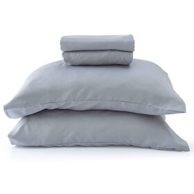 Conjunto Len&ccedil;&oacute;is Microfibra 220x270cm Cinza Kasa