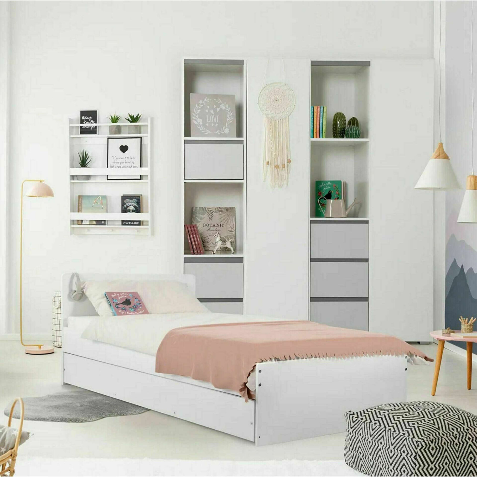 Cama Junior com Gavetão Branca Dalia