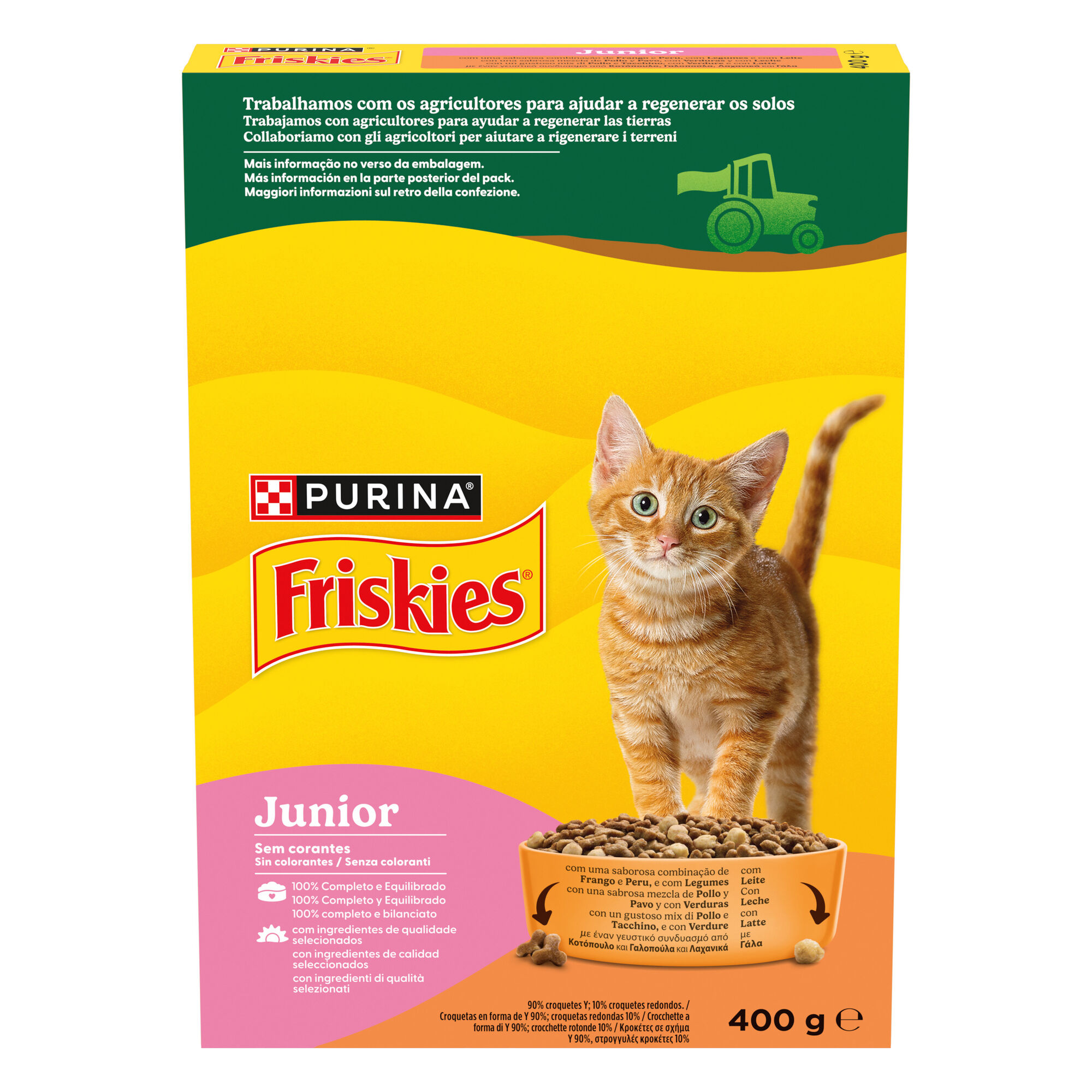 Ra&ccedil;&atilde;o para Gato J&uacute;nior Frango, Leite e Legumes Purina Friskies