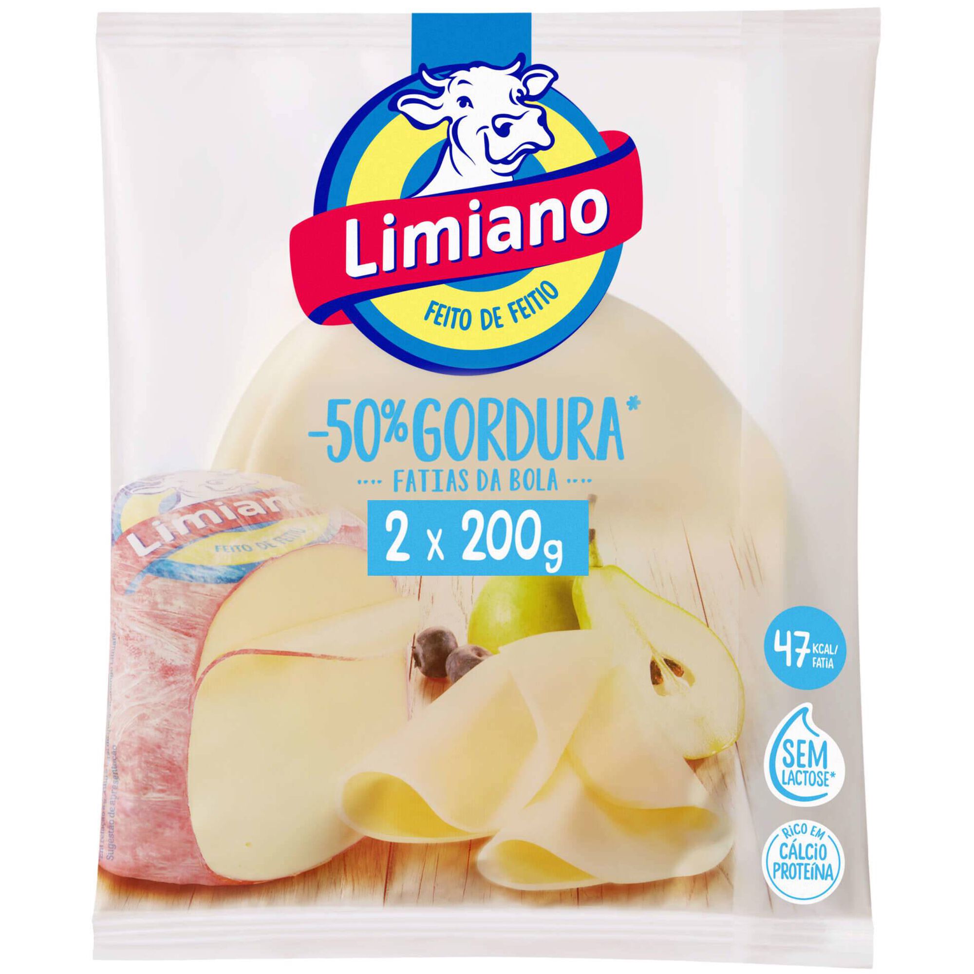 Queijo Flamengo sem Lactose Light Fatiado Limiano