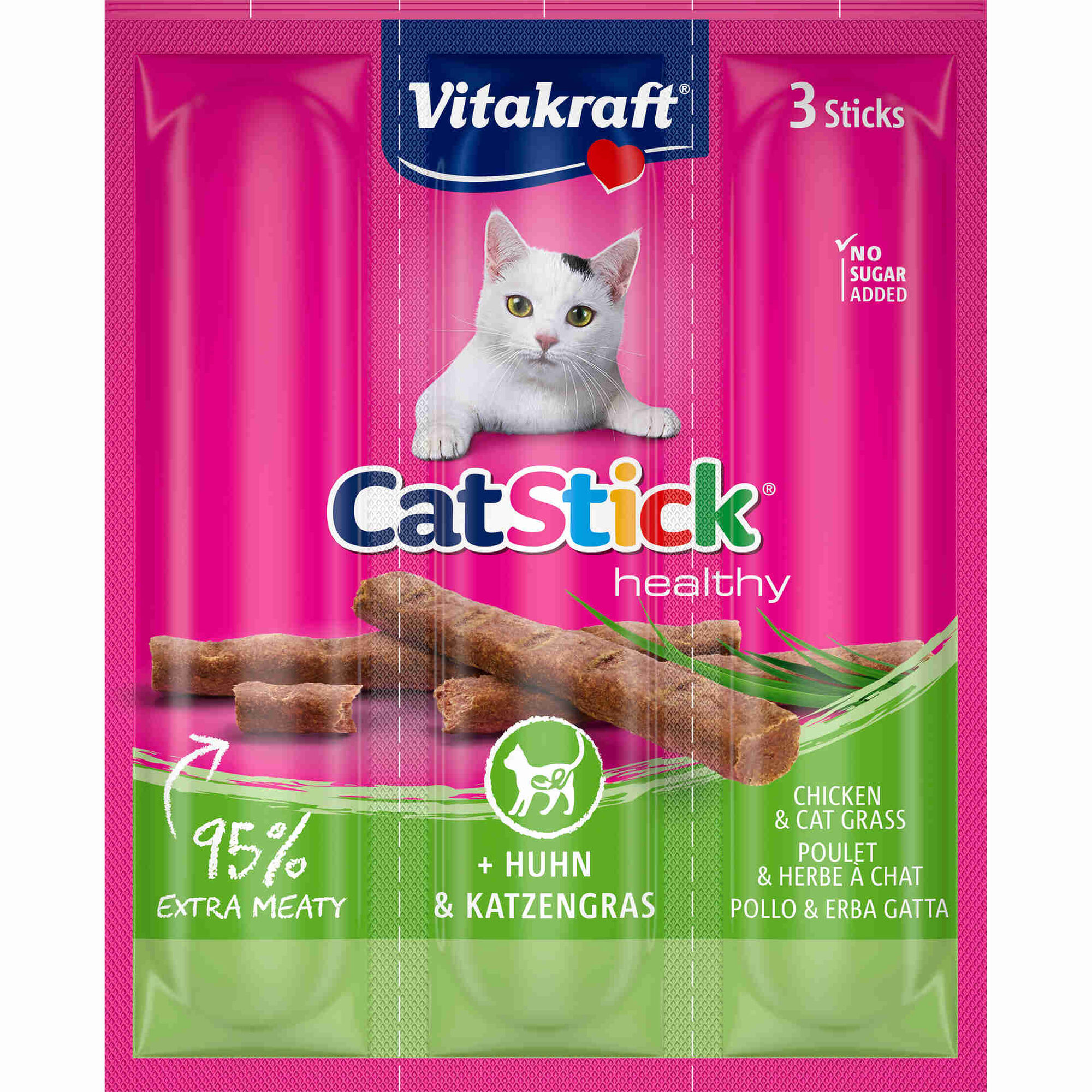 Snack para Gato Adulto CatStick Frango com Erva Gateira Vitakraft