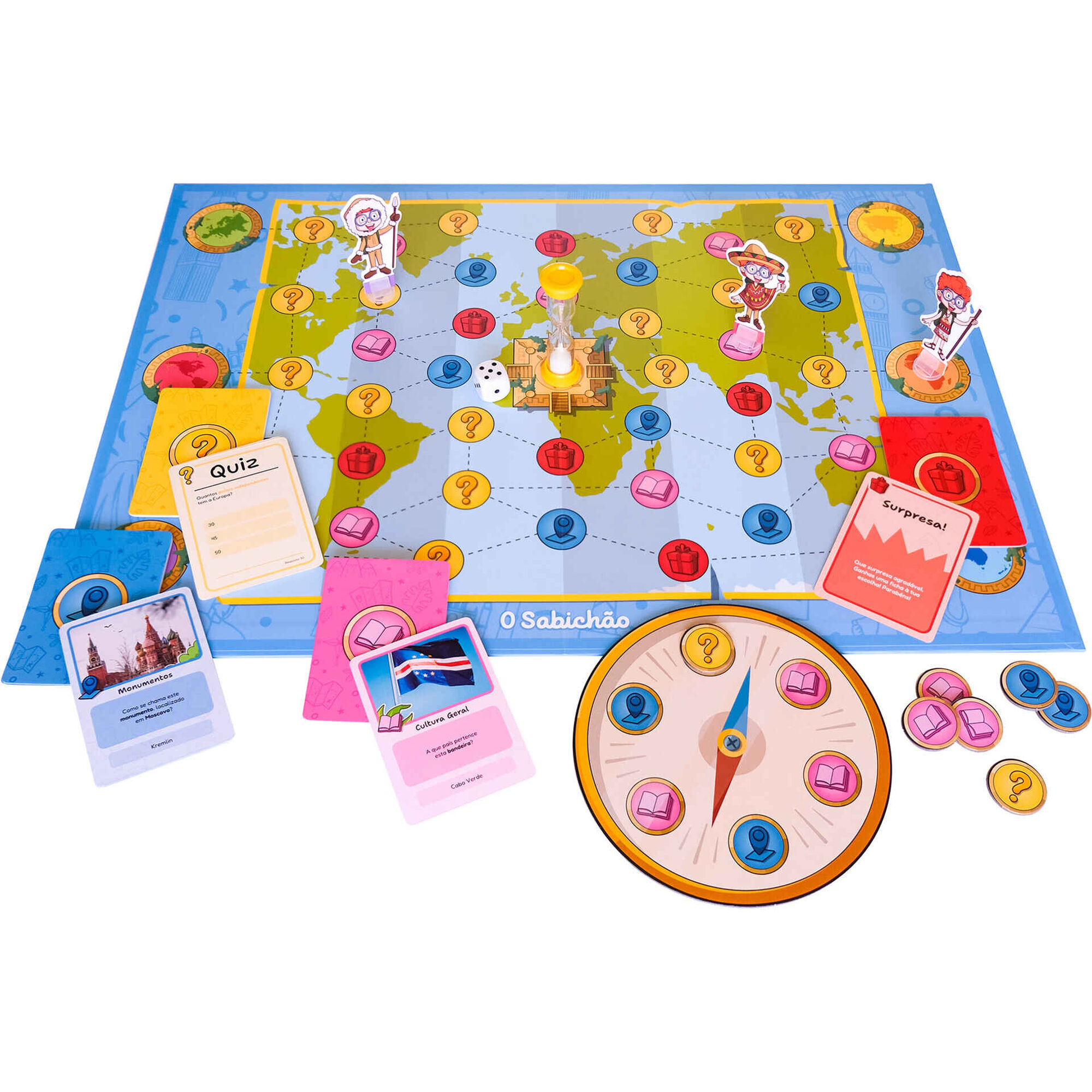 Jogo de Tabuleiro Sabichão - Explorador Do Mundo