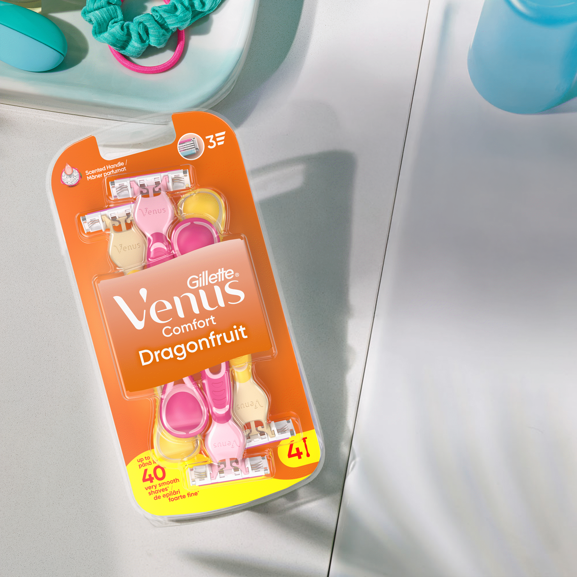 L&acirc;minas Descart&aacute;veis Comfort Dragonfruit 3 Gillette Venus
