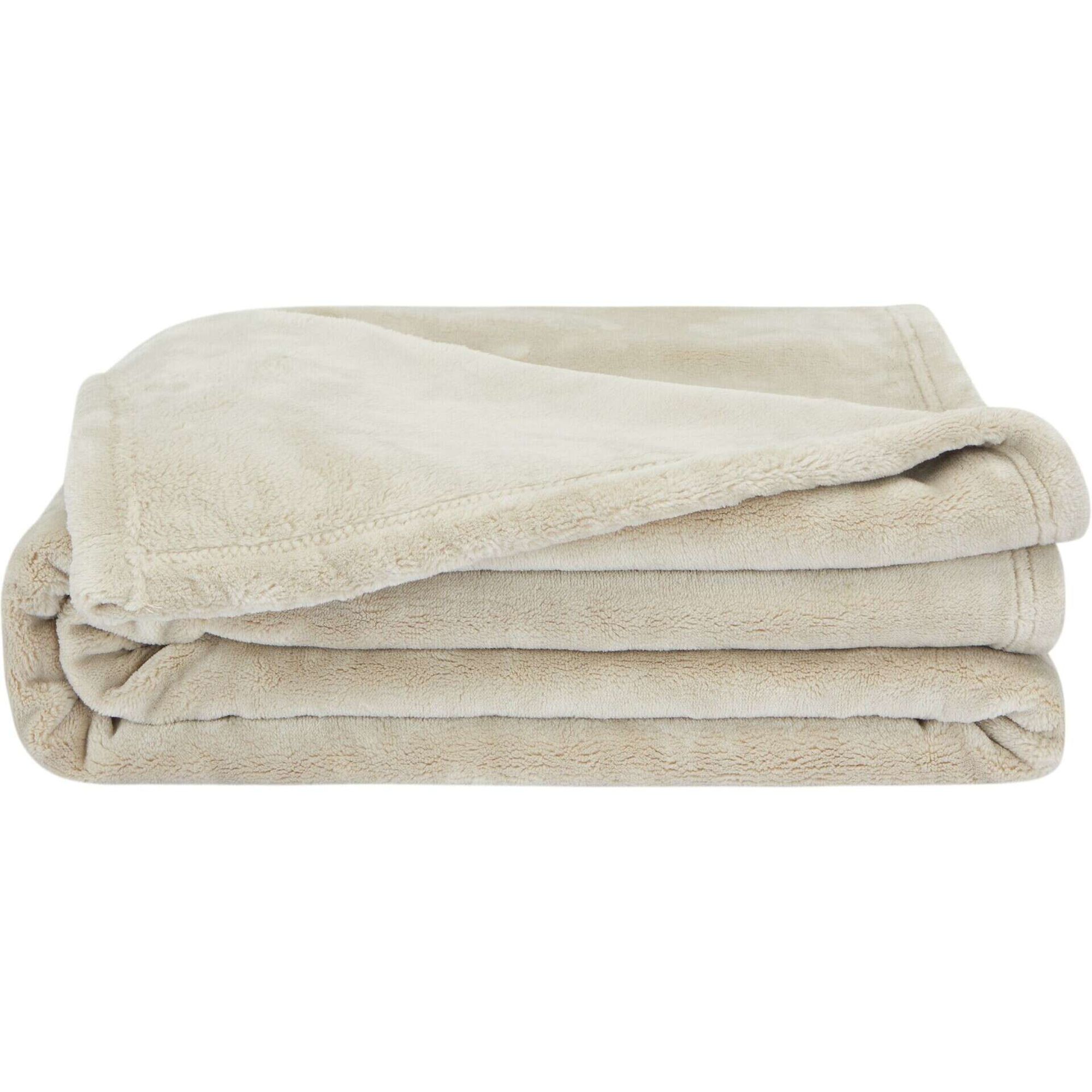 Manta Flanela 130x160cm P&eacute;rola Kasa