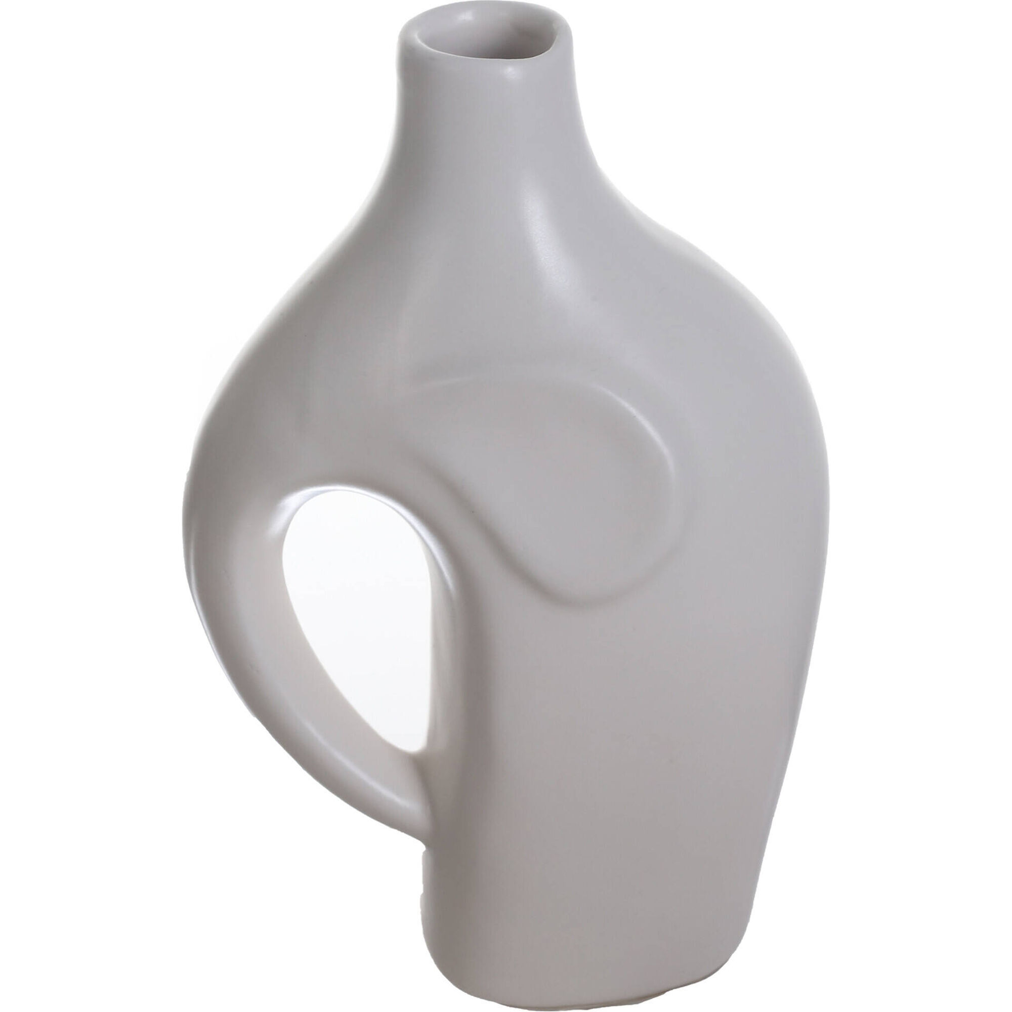 Jarra 16cm Branca com Orifício Lateral