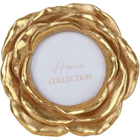 Moldura Redonda Ondulada Dourada Kasa