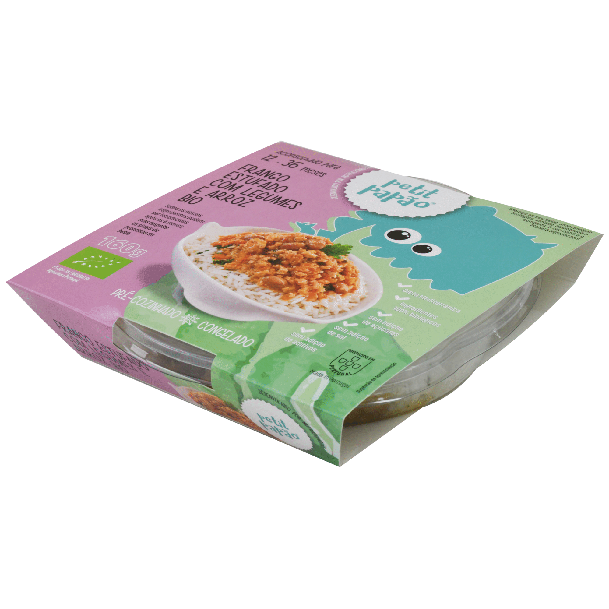 Refei&ccedil;&atilde;o Frango com Legumes e Arroz Biol&oacute;gico Beb&eacute; +12M Petit Pap&atilde;o