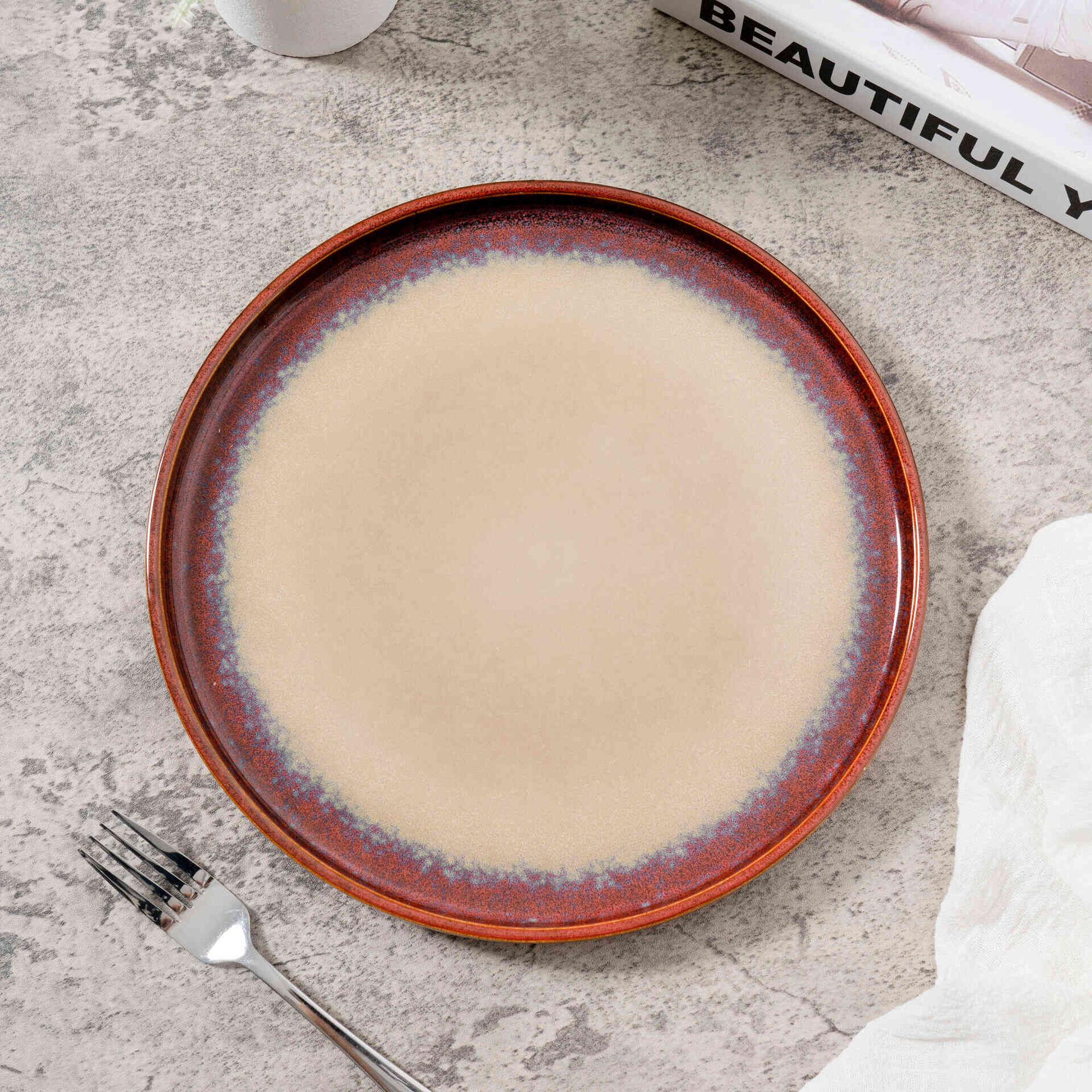 Prato Raso Reativo Bordô Tavira