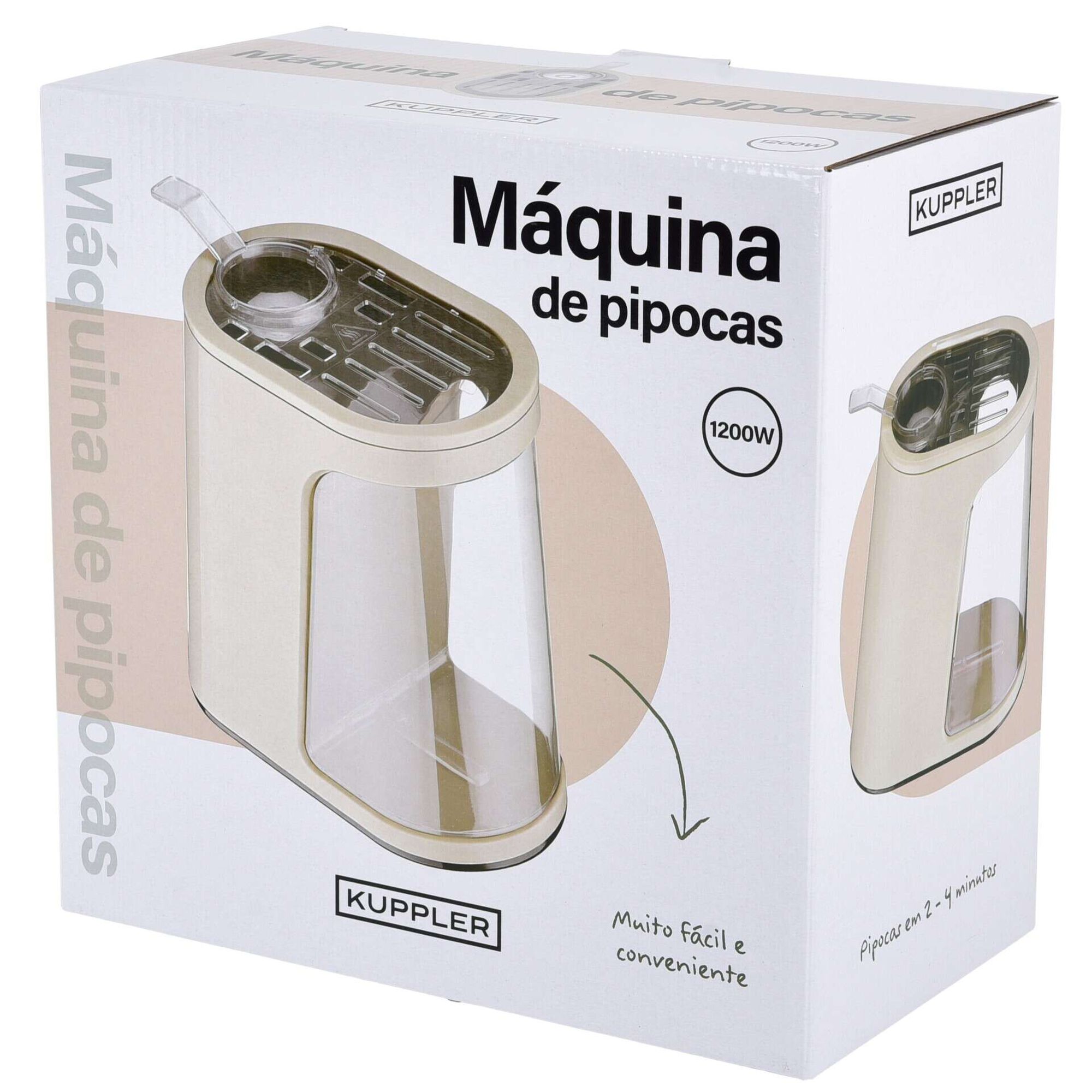 M&aacute;quina de Pipocas 1200W Branca Kuppler