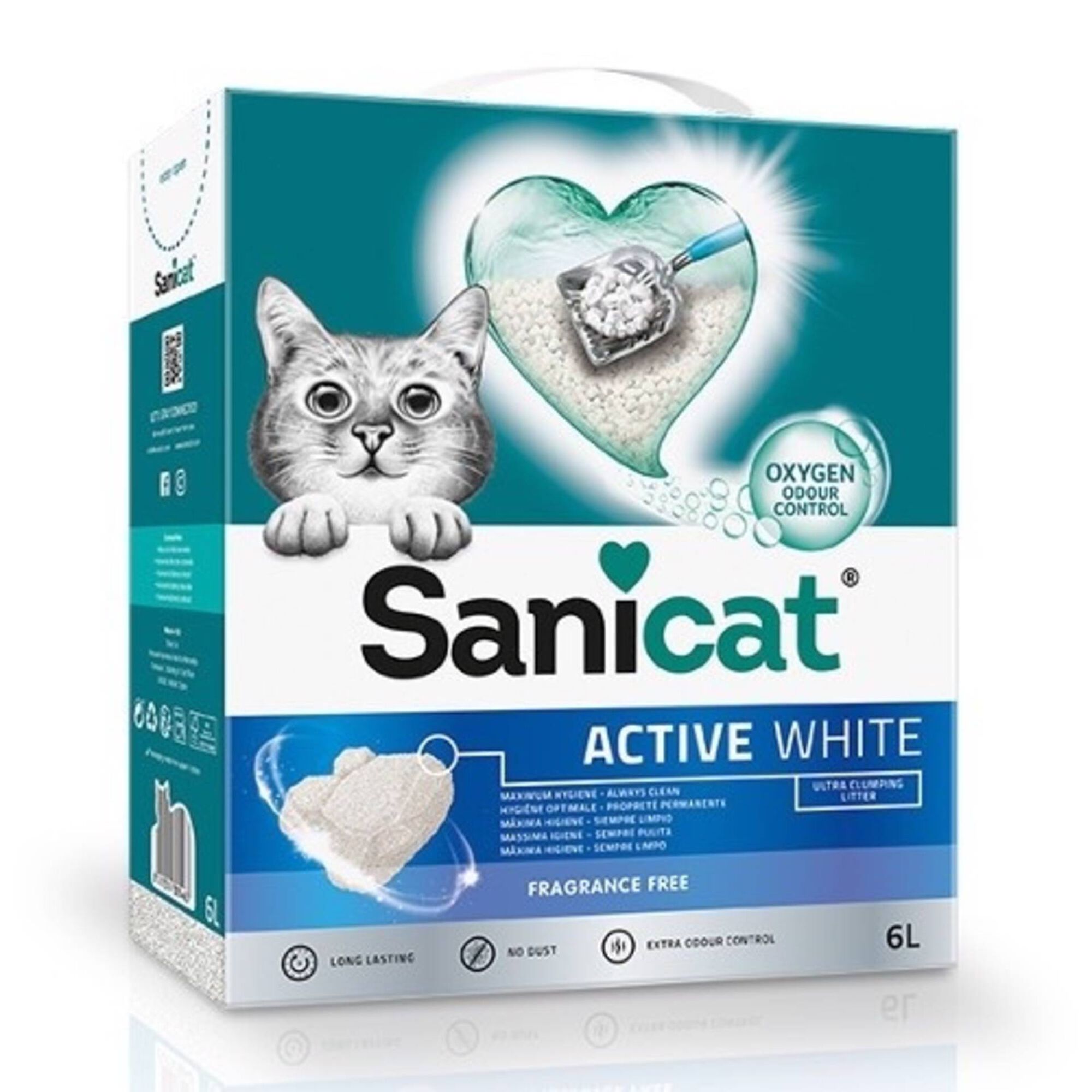 Areia para Gato Aglomerante Active White Fragance Free Areia para Gato Aglomerante Active White Fragance Free