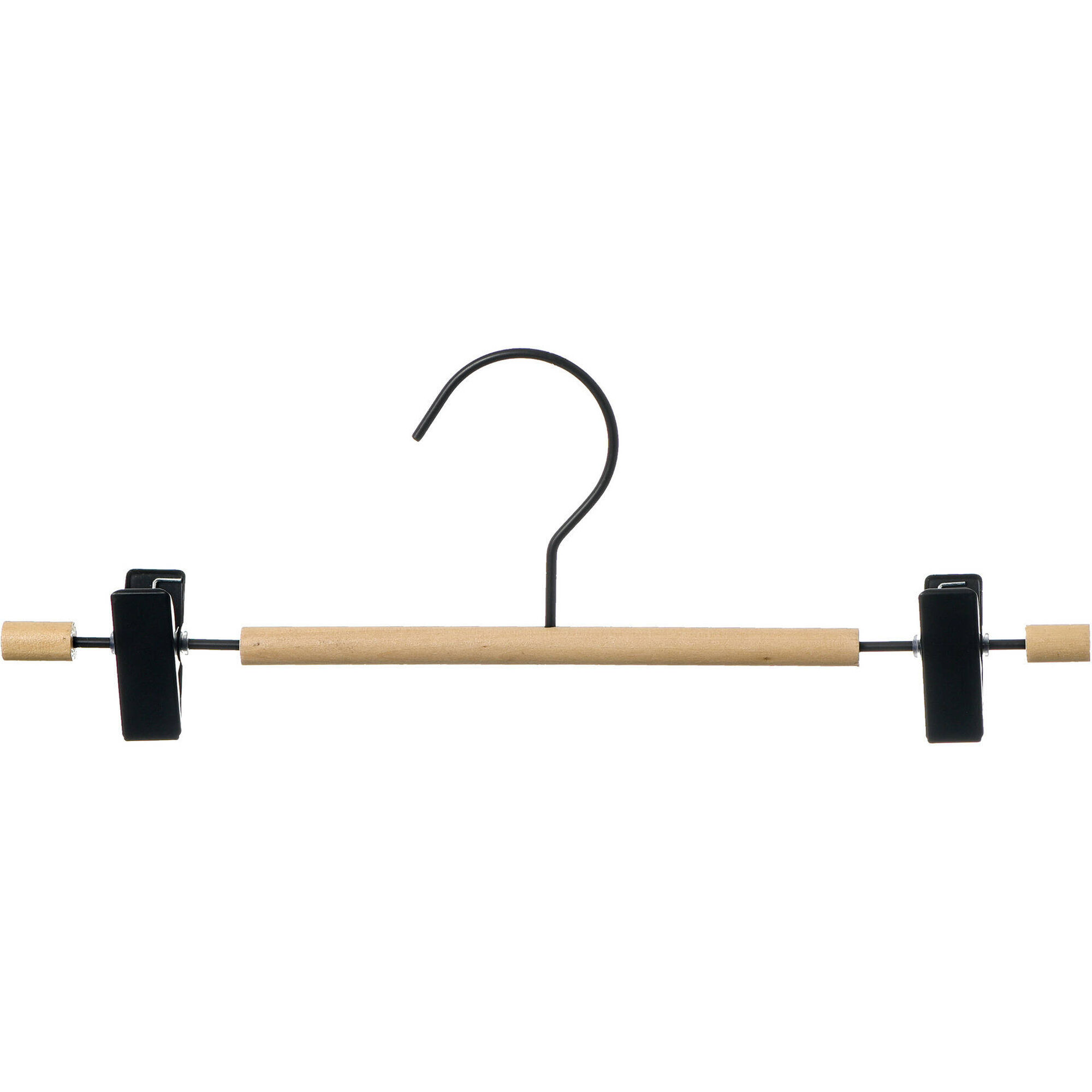 Conjunto 2 Cabides Pin&ccedil;as Metal e Madeira Pretos Kasa