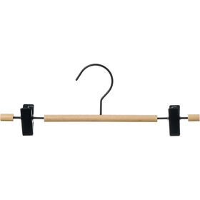 Conjunto 2 Cabides Pin&ccedil;as Metal e Madeira Pretos Kasa