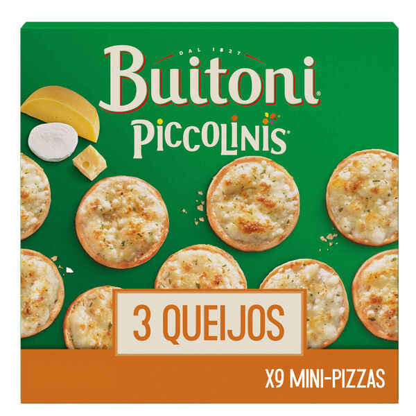 Mini Pizzas de Três Queijos Buitoni Piccolinis