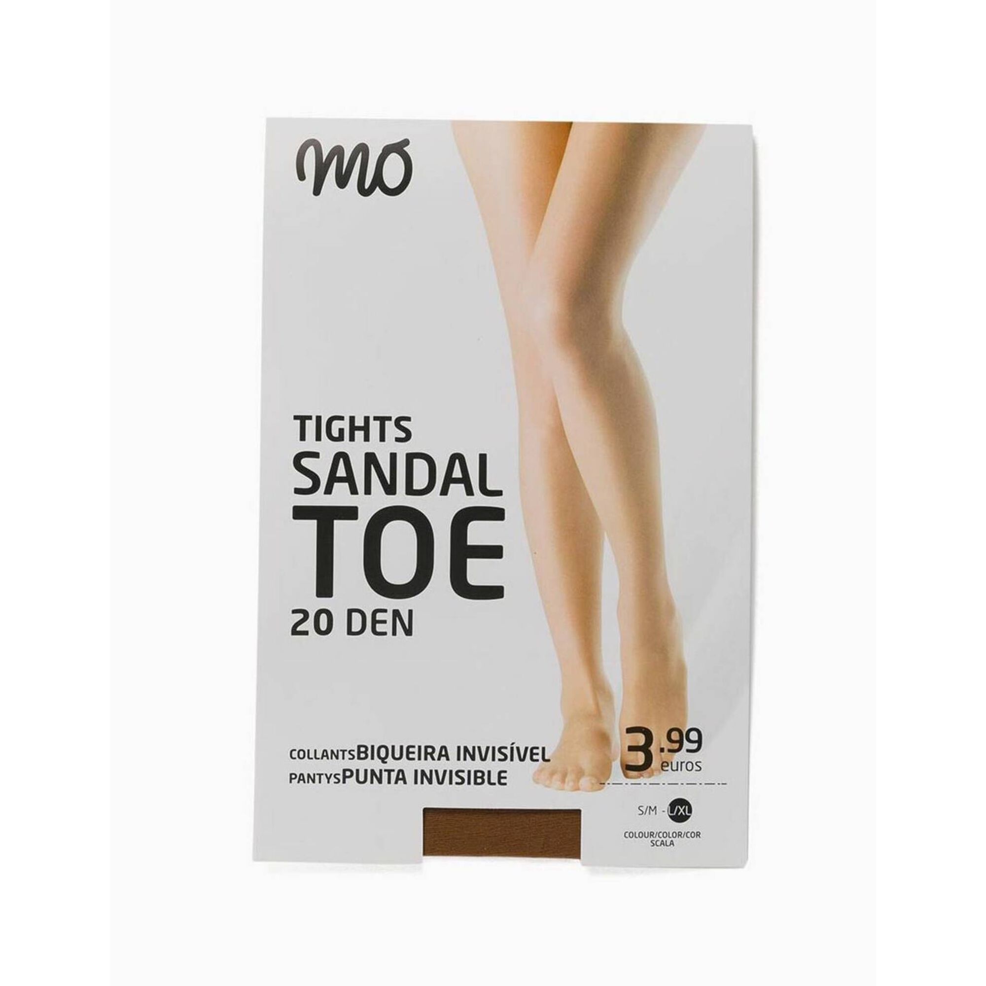 Collants Biqueira Transparente Bege Mulher