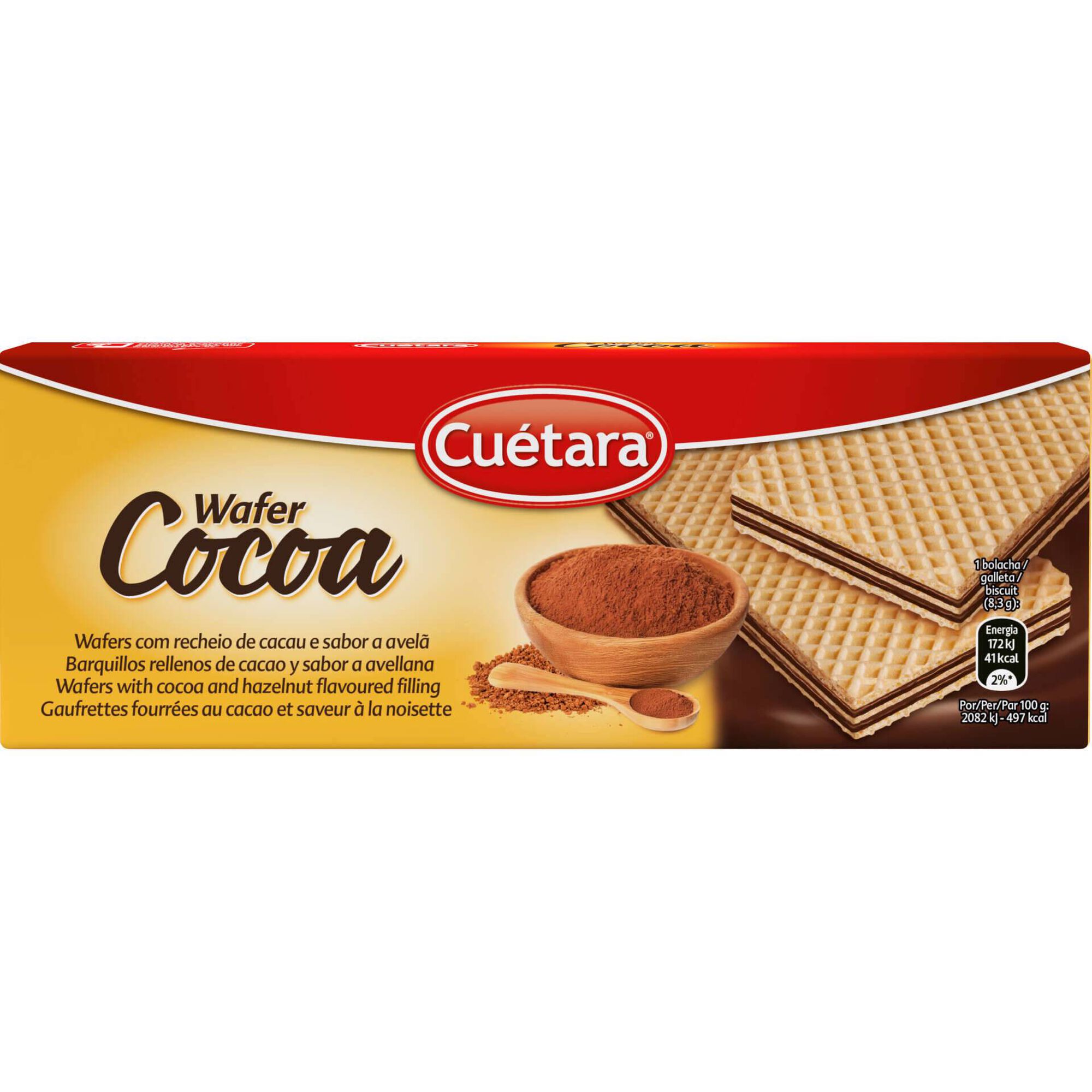 Bolachas Wafers com Recheio de Cacau