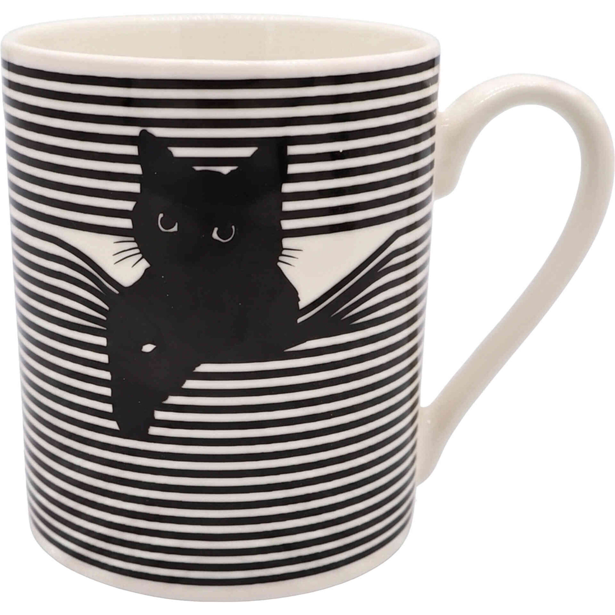 Caneca 320ml Riscas Gato Espreitar Kasa