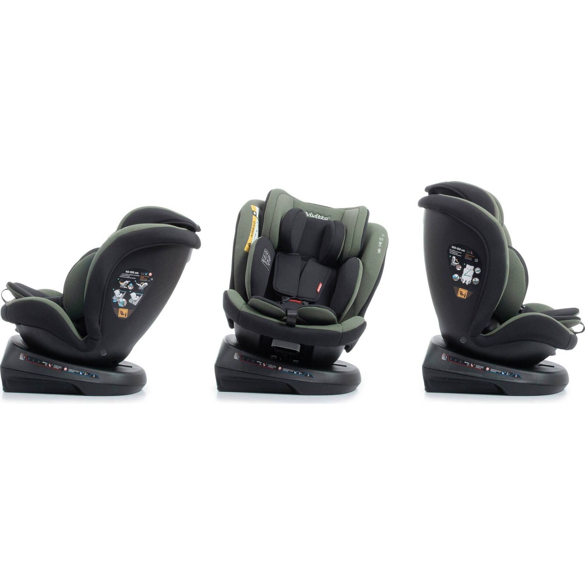 Cadeira Auto I-Size 40-150cm Sanna Ibelt Verde Vivitta