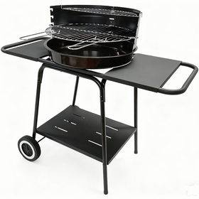 Barbecue Carv&atilde;o 2 Grelhas 95x48x83cm Preto Miramar BBQ Collection