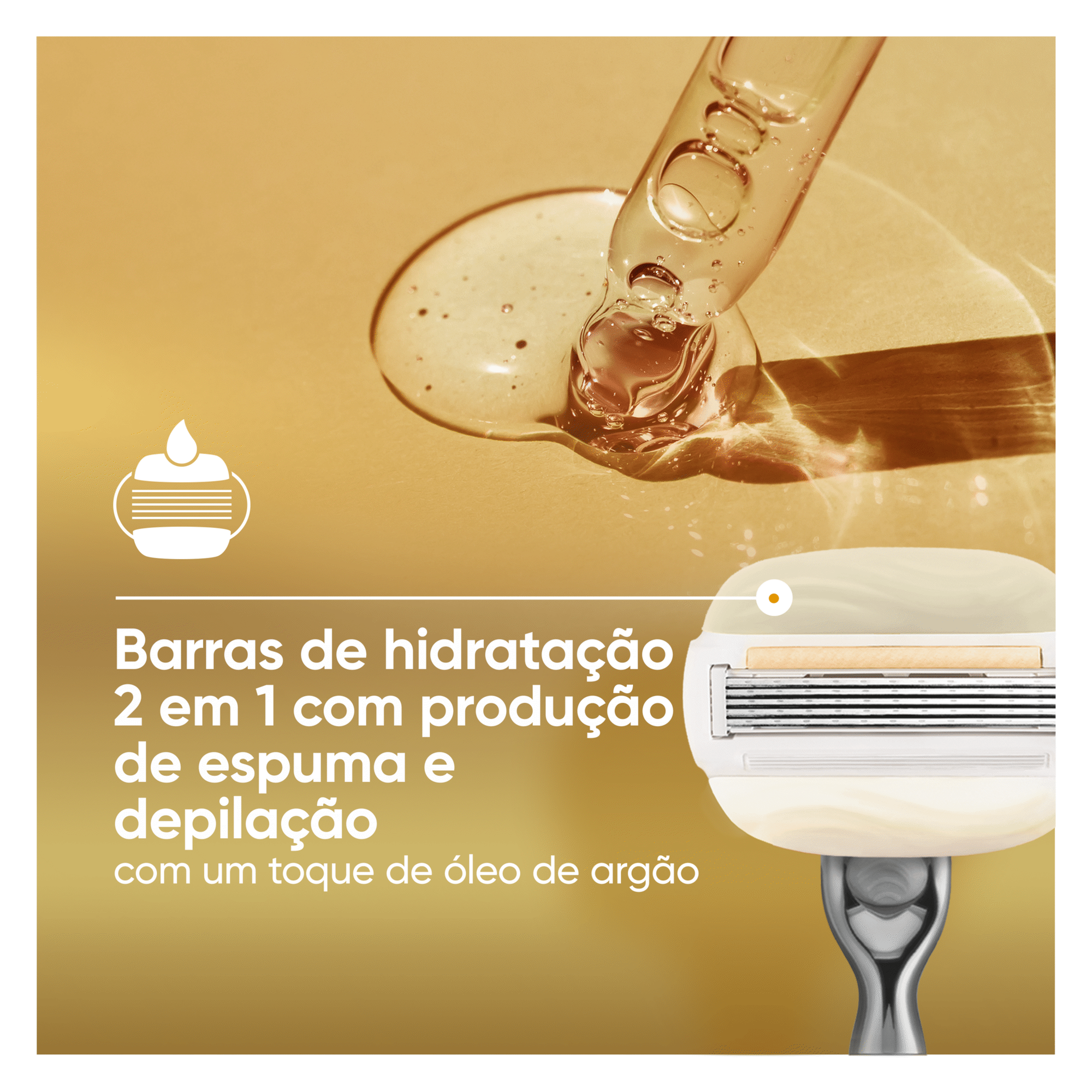 M&aacute;quina Depilat&oacute;ria Comfort Glow Arg&atilde;o com Suporte Gillette Venus