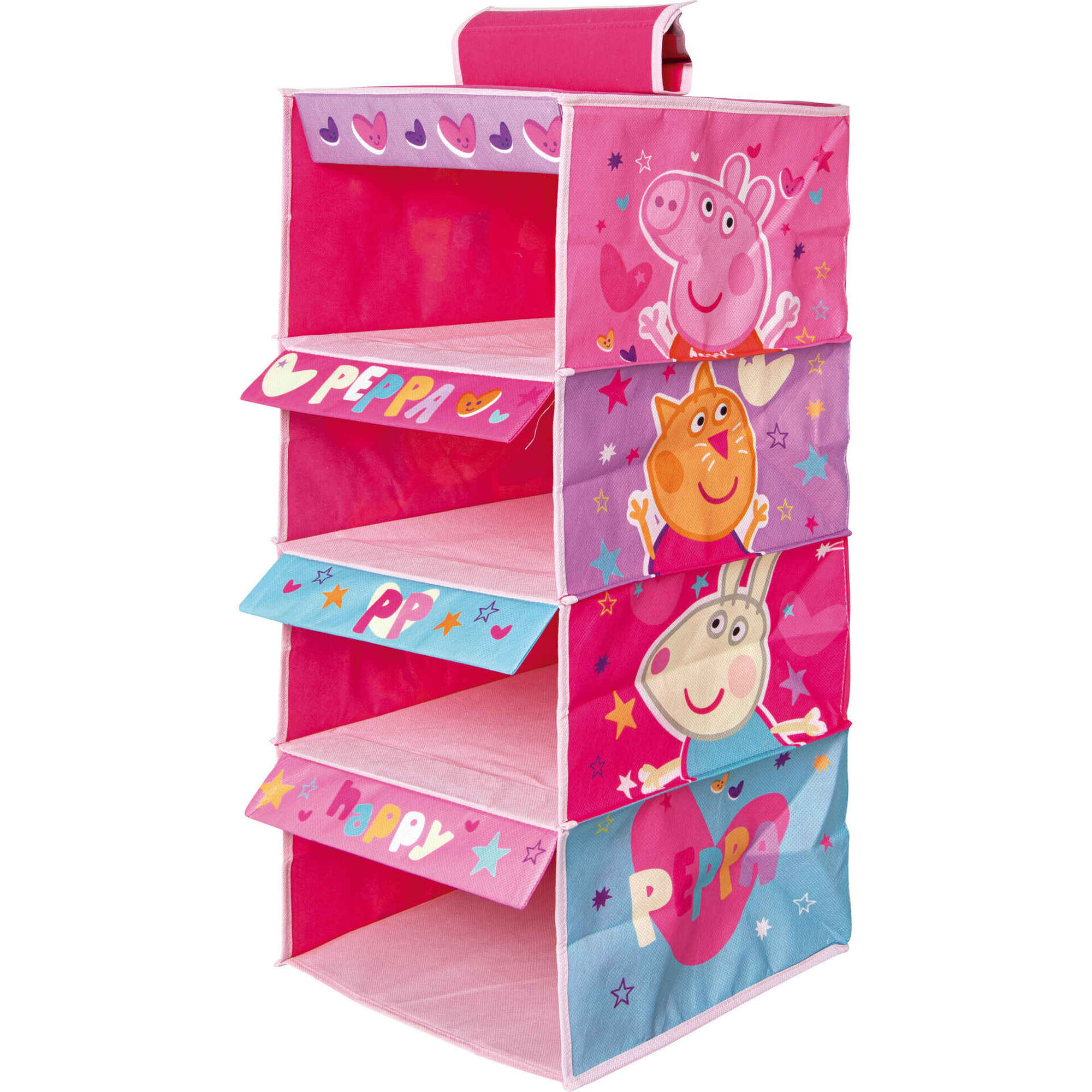 Organizador de Armário Suspenso de 4 Andares Peppa Pig