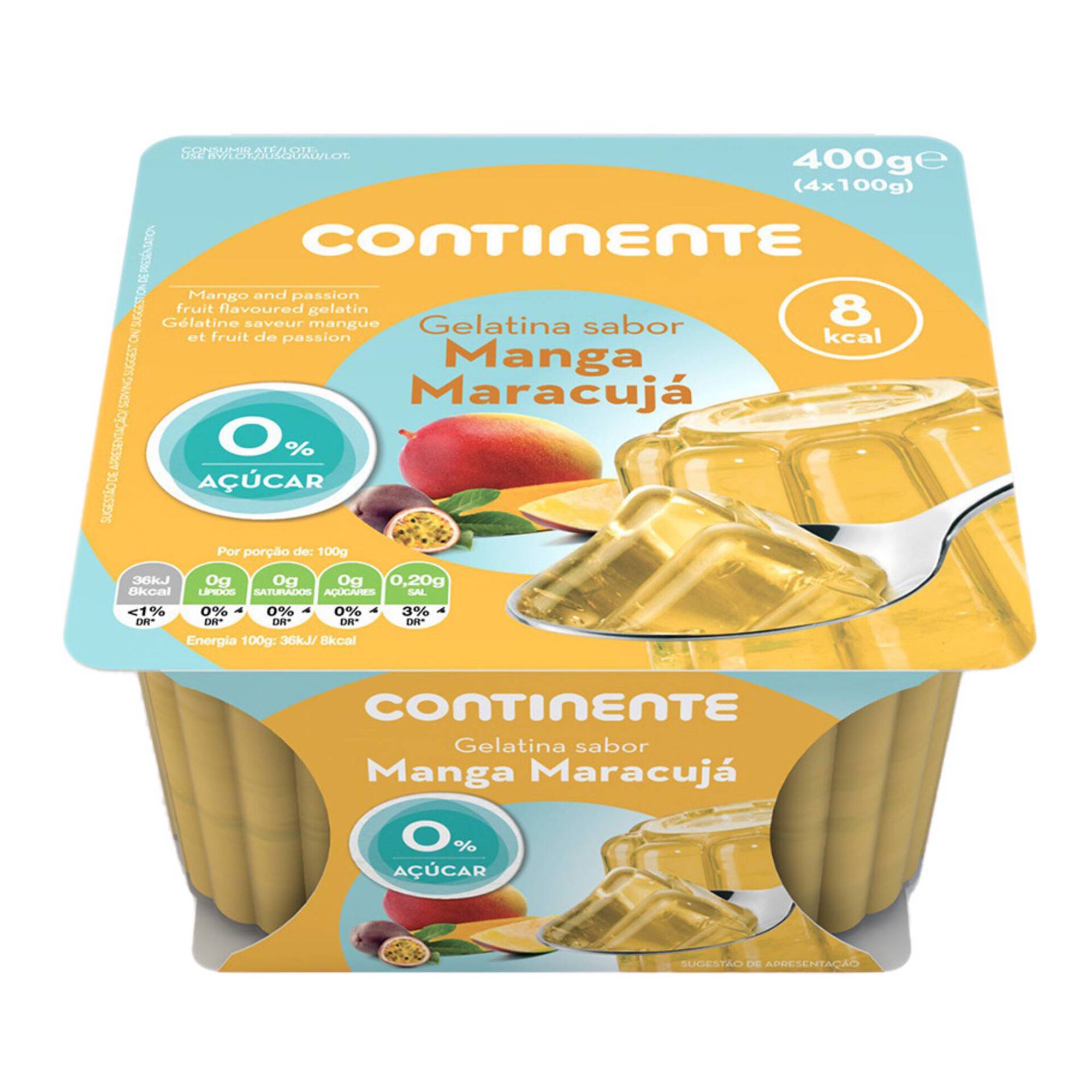 Gelatina Pronta Manga e Maracujá
