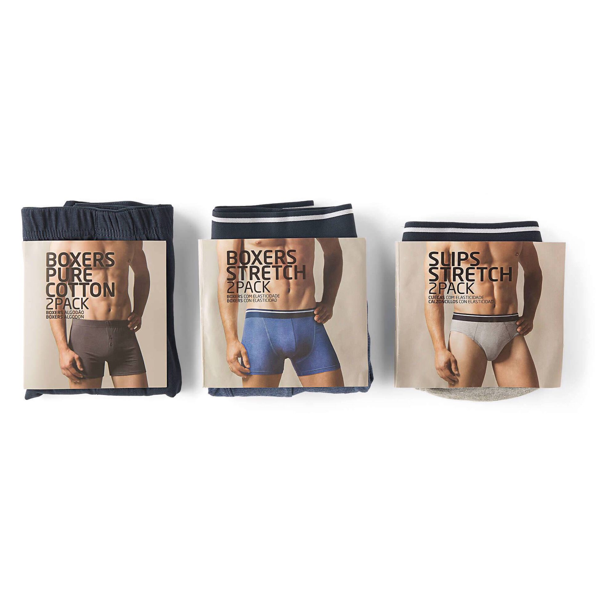 Boxers "Stretch" Azul Homem Boxers "Stretch" Azul Homem