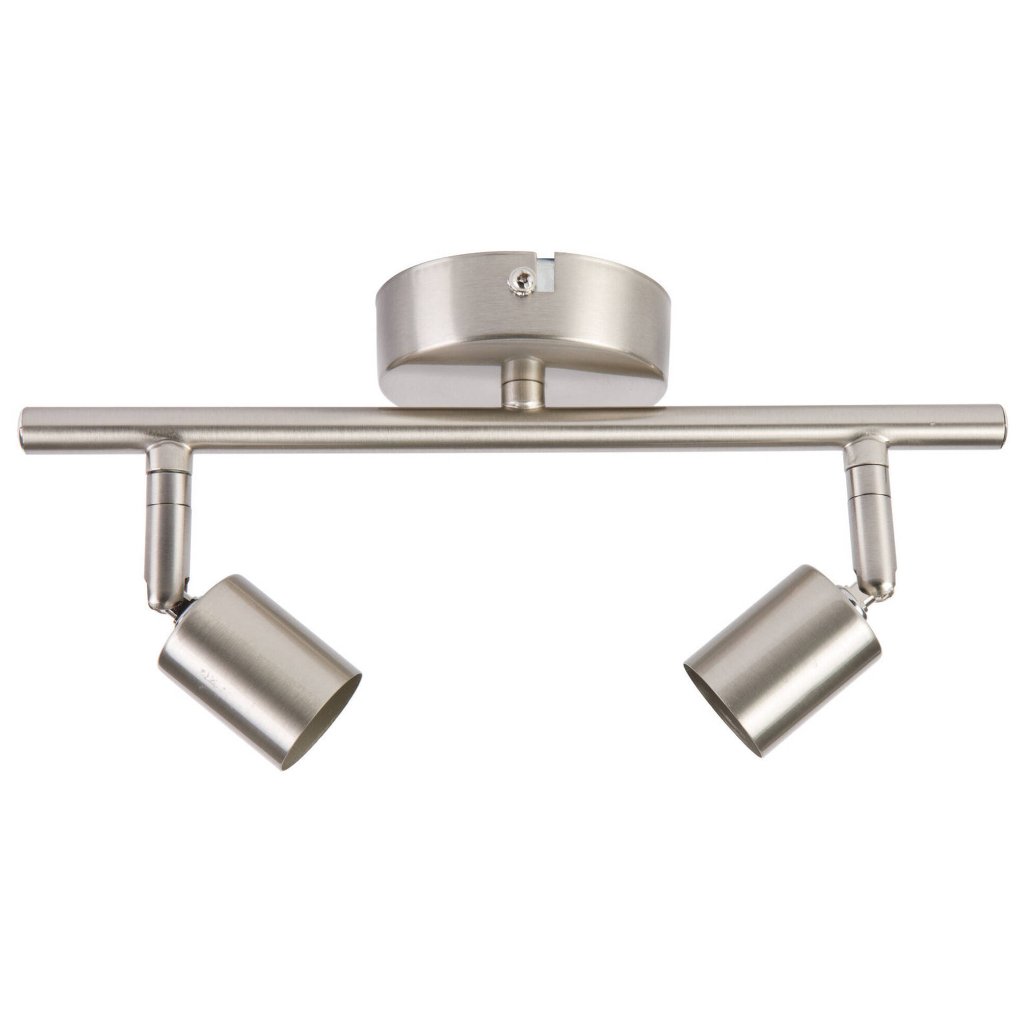 Candeeiro de Teto 2 Focos Prateado Stein Candeeiro de Teto 2 Focos Prateado Stein