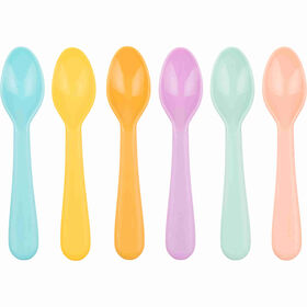 Conjunto 6 Colheres Reutiliz&aacute;veis Colors Kasa
