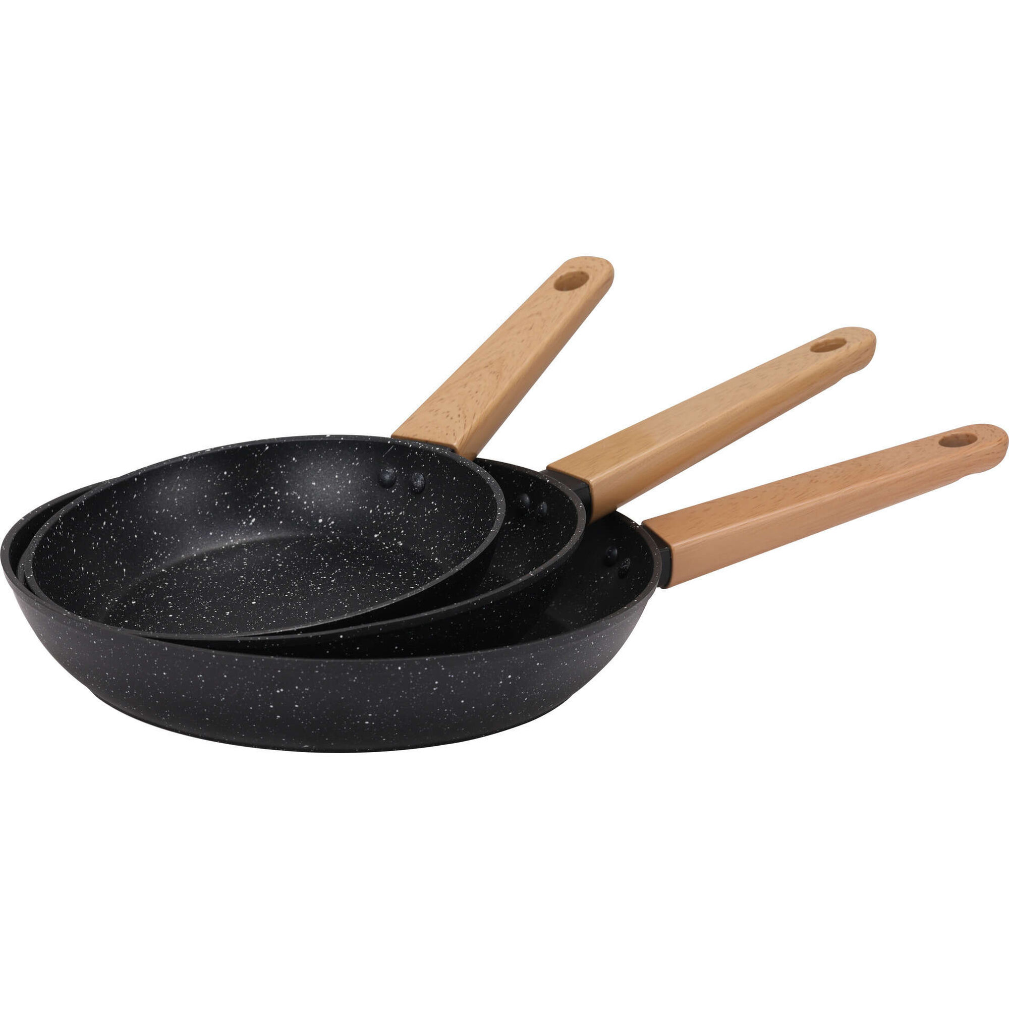 Conjunto 3 Frigideiras Antiaderente Alumínio Wood