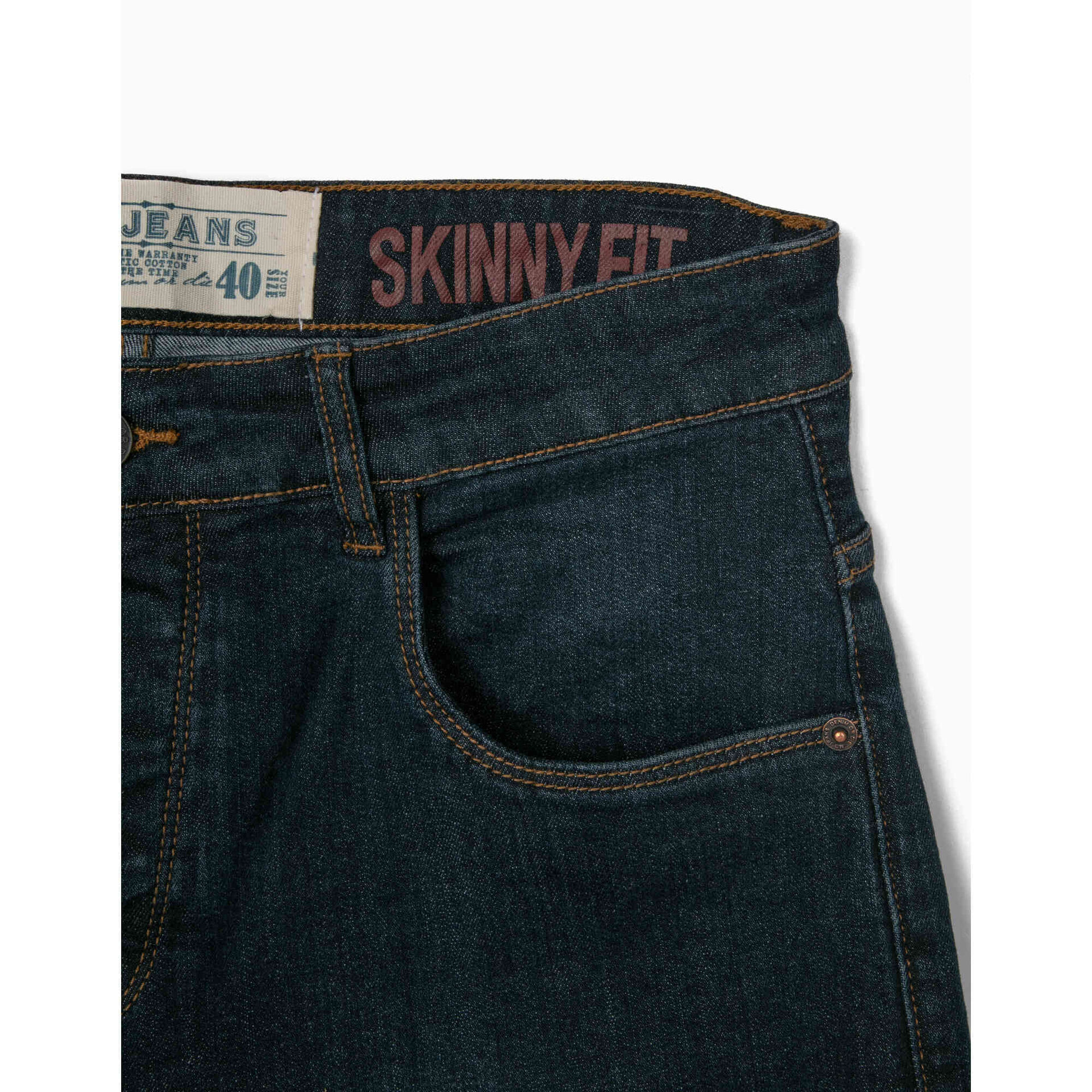 Jeans Skinny Fit Homem Azul Escuro MO