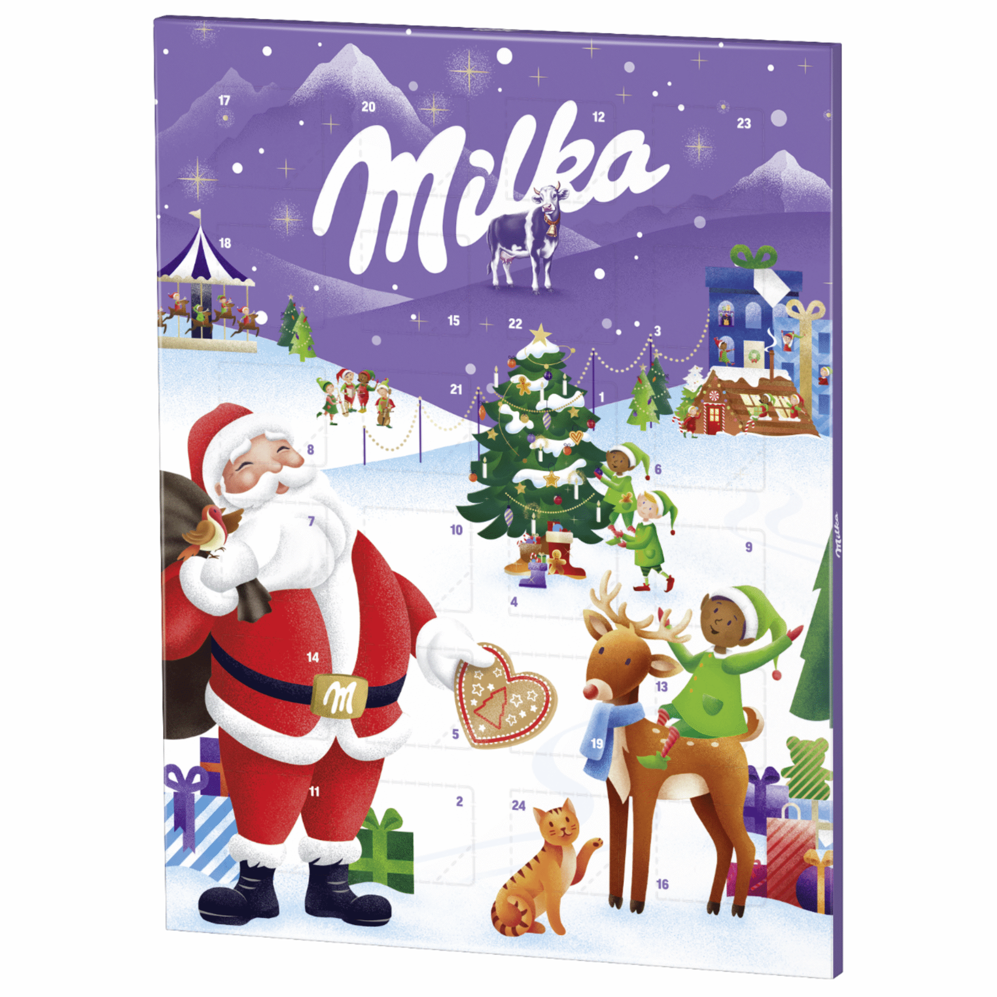 Calend&aacute;rio do Advento de Chocolate Milka