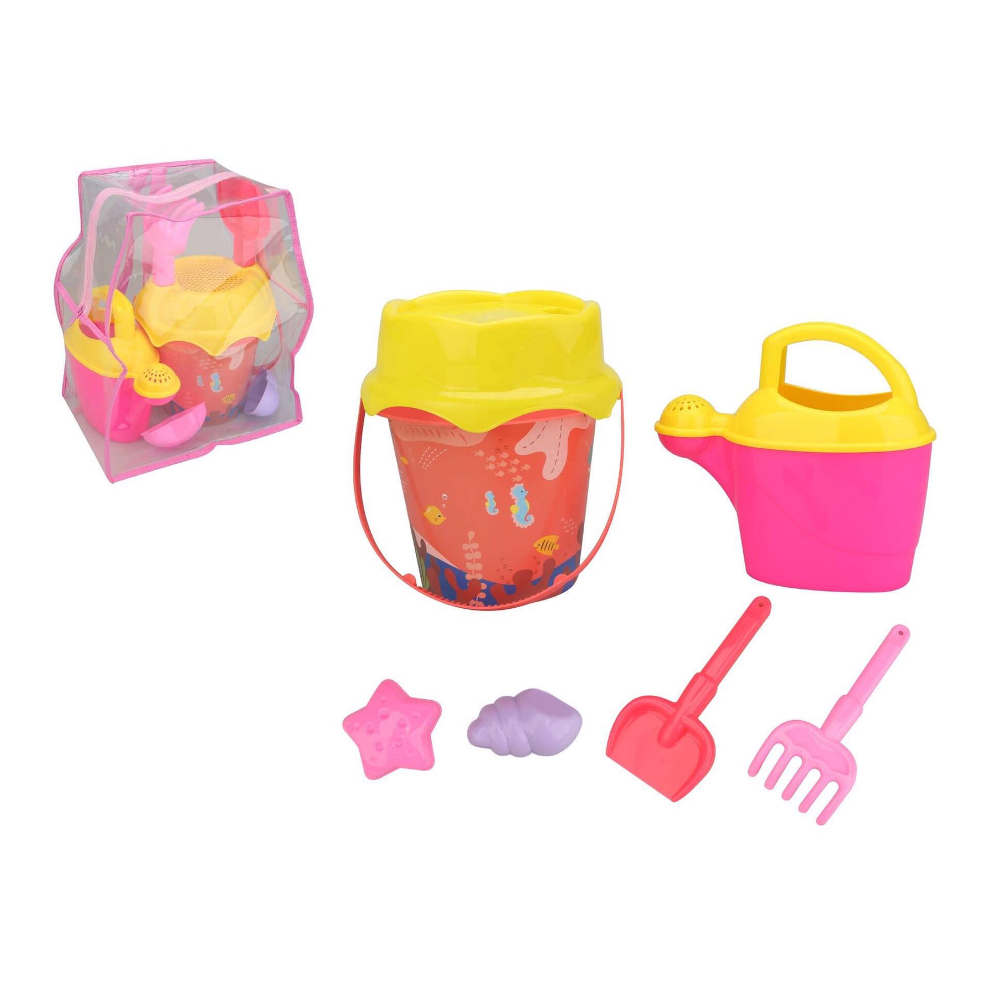 Mochila de Praia com 6 Acess&oacute;rios Rosa