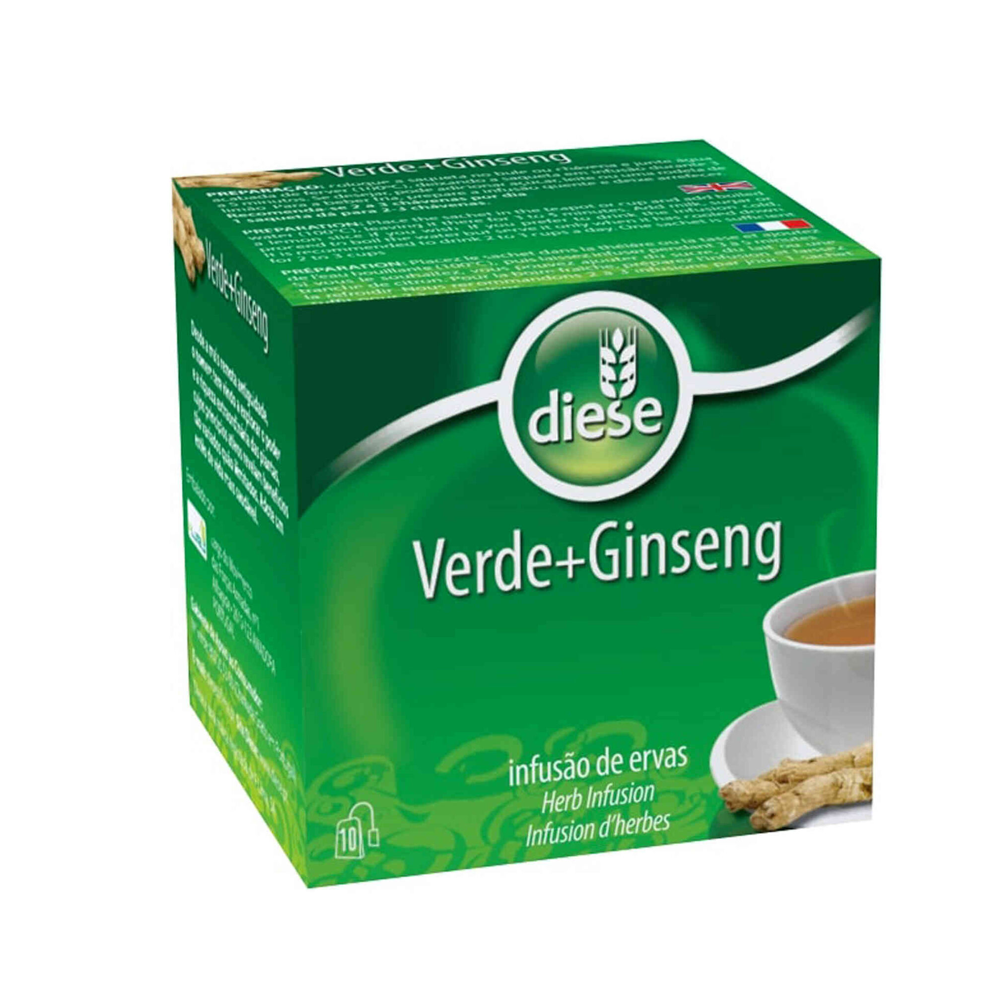 Infusão Verde+Ginseng Saquetas Infusão Verde+Ginseng Saquetas