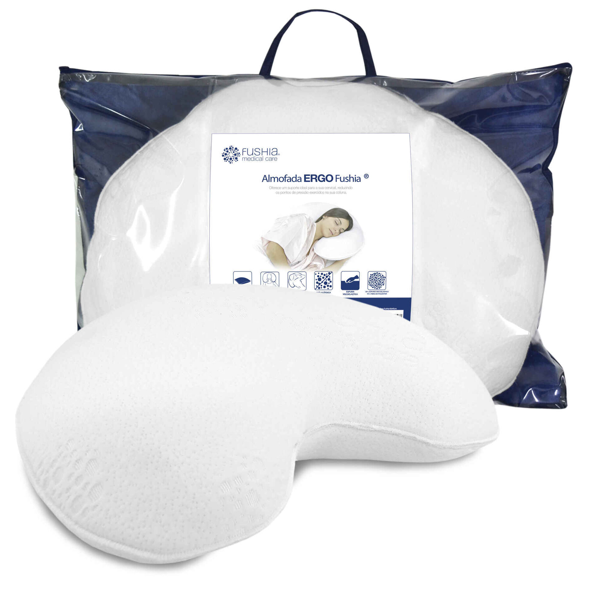 Almofada Ergonómica Viscoelástica 45x60cm Almofada Ergonómica Viscoelástica 45x60cm