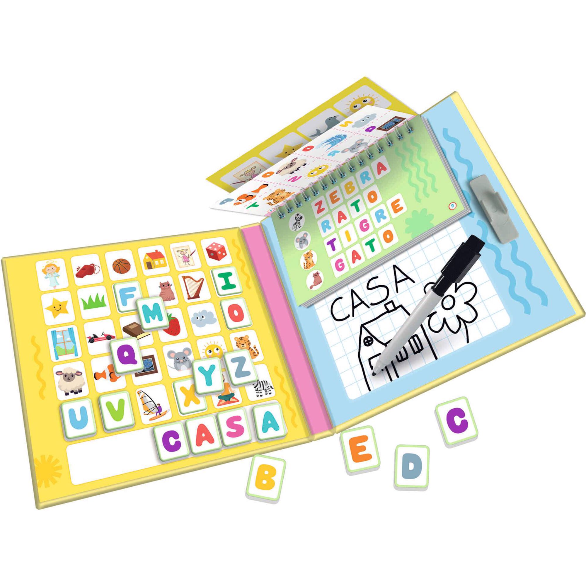 Clementoni - Jogo Livro Magn&eacute;tico Letras e Palavras