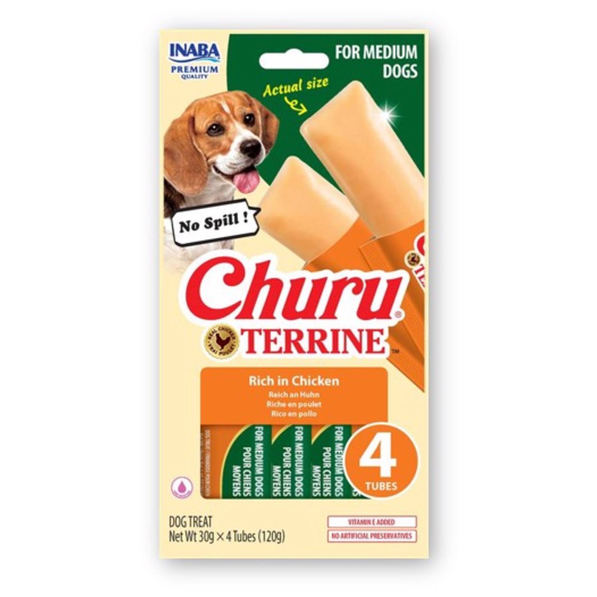 Snack para C&atilde;o Adulto M&eacute;dio Frango Churu Terrine