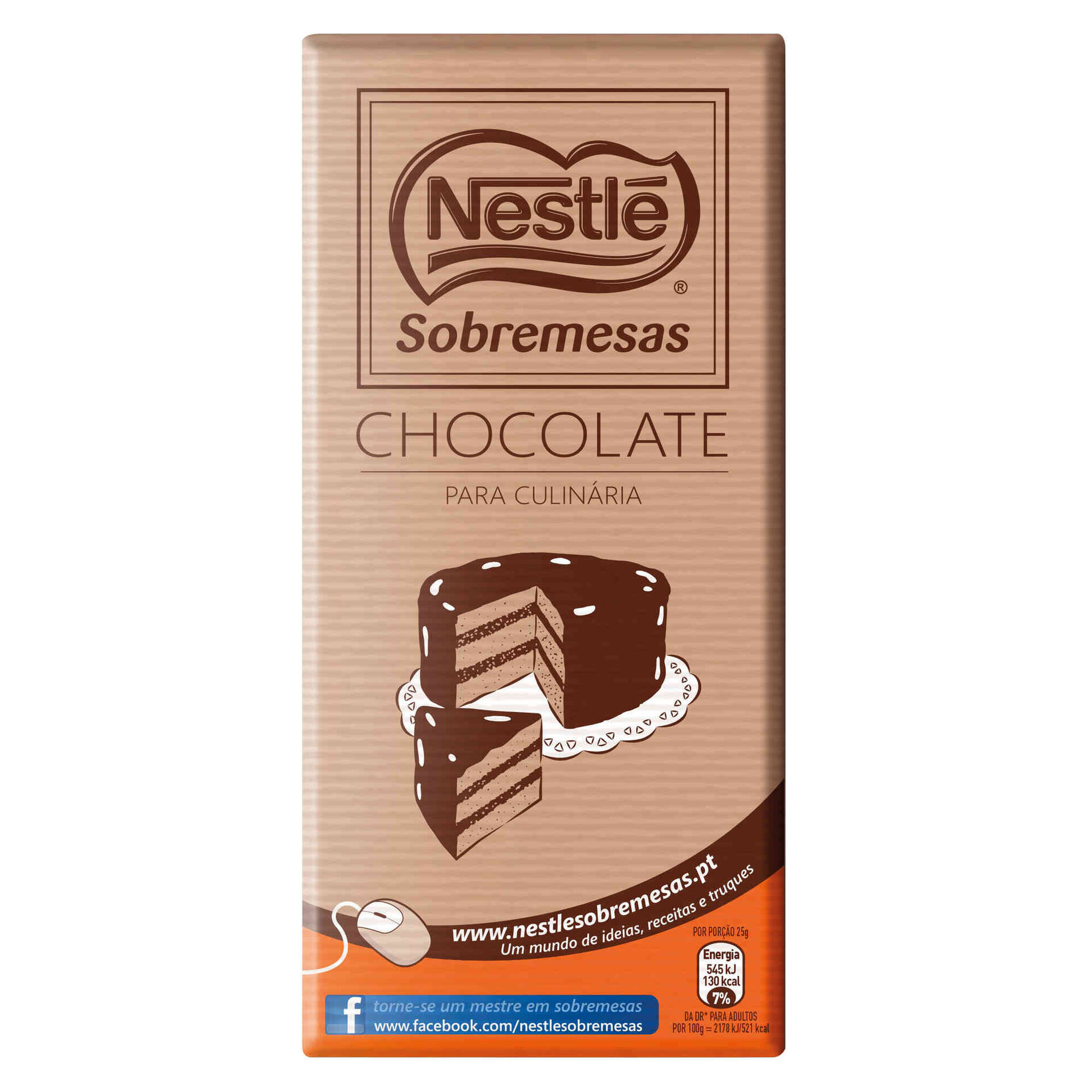 Tablete de Chocolate Culinária 44% Cacau Tablete de Chocolate Culinária 44% Cacau