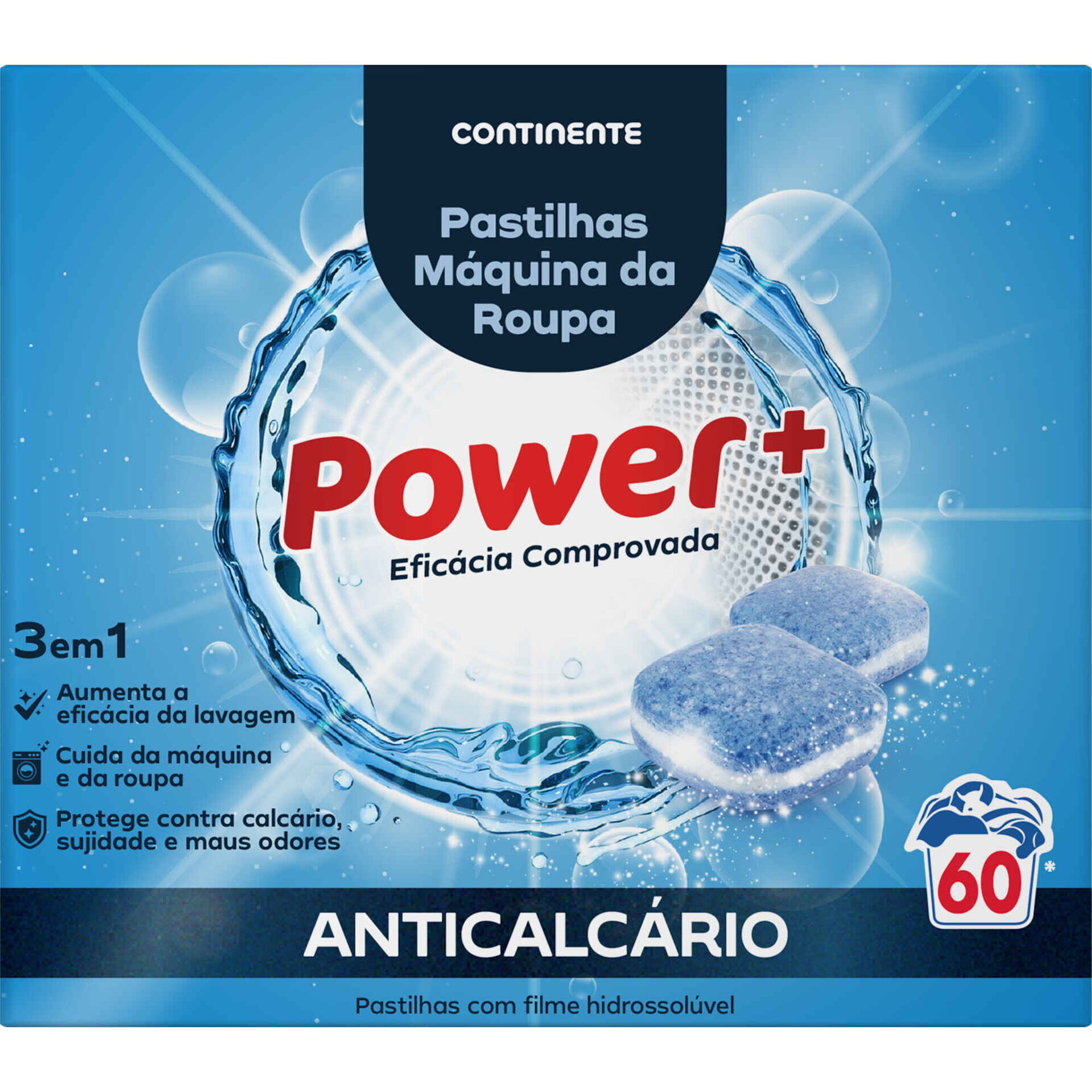 Anti-Calc&aacute;rio Pastilhas Power+ 3 em 1 Continente