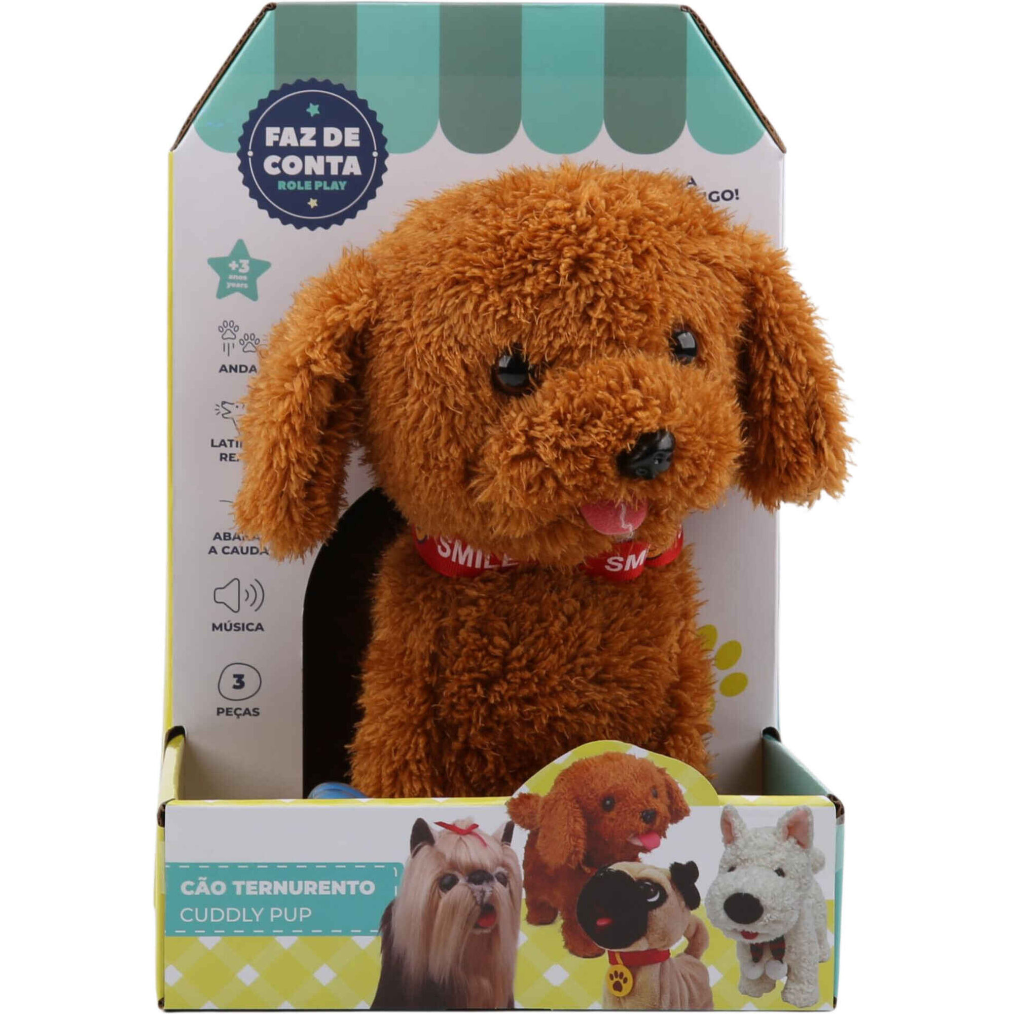 Zoko Faz de Conta - Peluche C&atilde;o Ternurento (v&aacute;rios modelos)