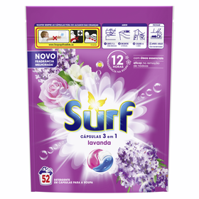 Detergente M&aacute;quina Roupa C&aacute;psulas Lavanda Surf