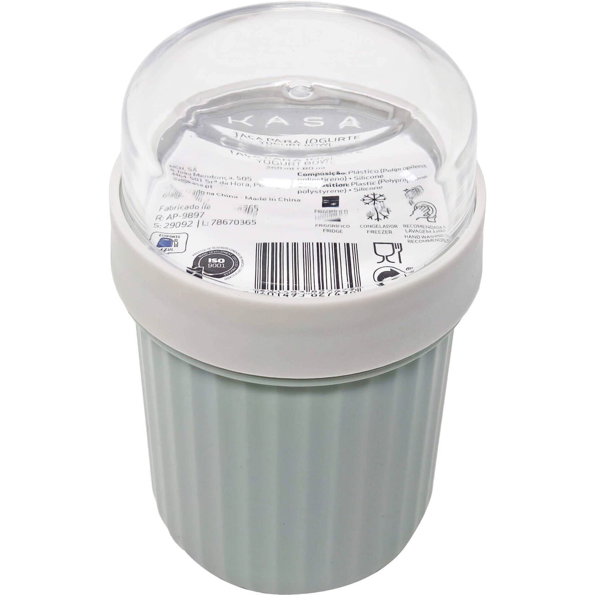 Ta&ccedil;a Iogurte com Divis&oacute;ria Verde Kasa
