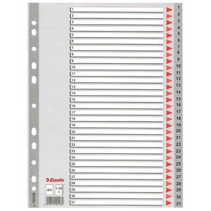 Separador Numérico 31 Divisórias A4 Polipropileno Esselte