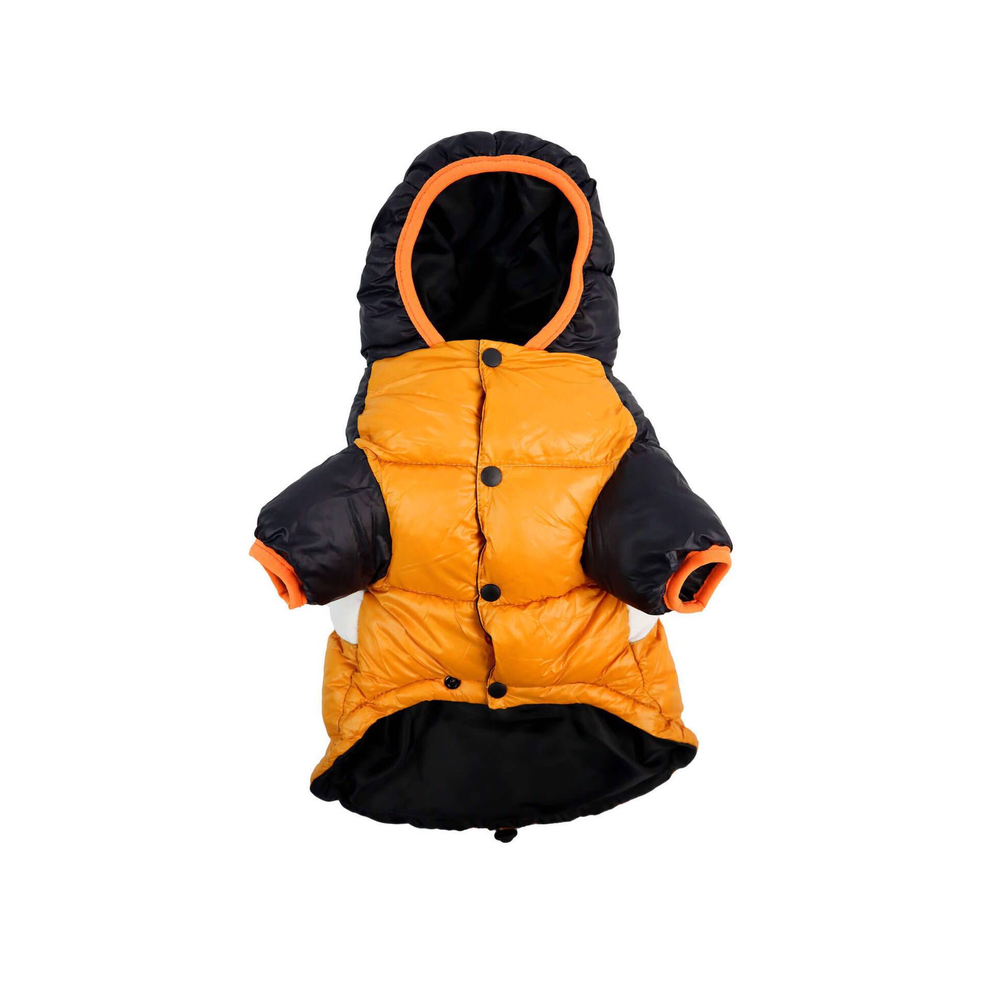 Anorak para C&atilde;o Stripes Laranja e Preto XS Dashi