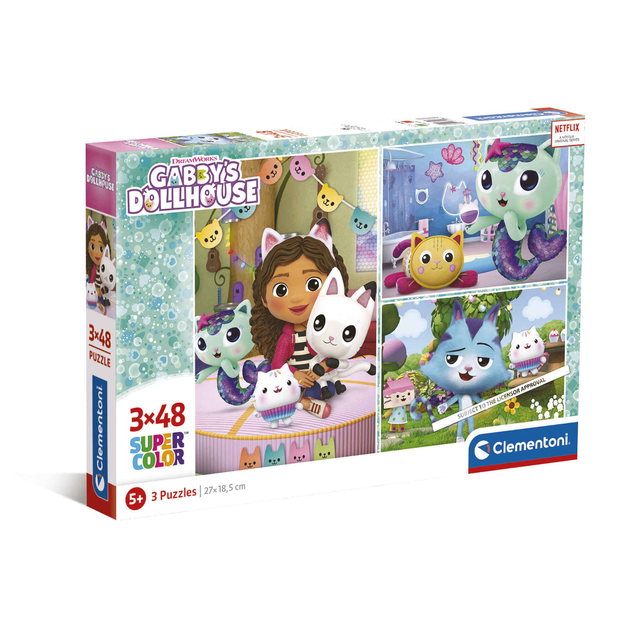 Puzzle Gabby's Dollhouse 3x48 Peças