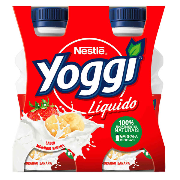 Iogurte Líquido Morango e Banana Yoggi