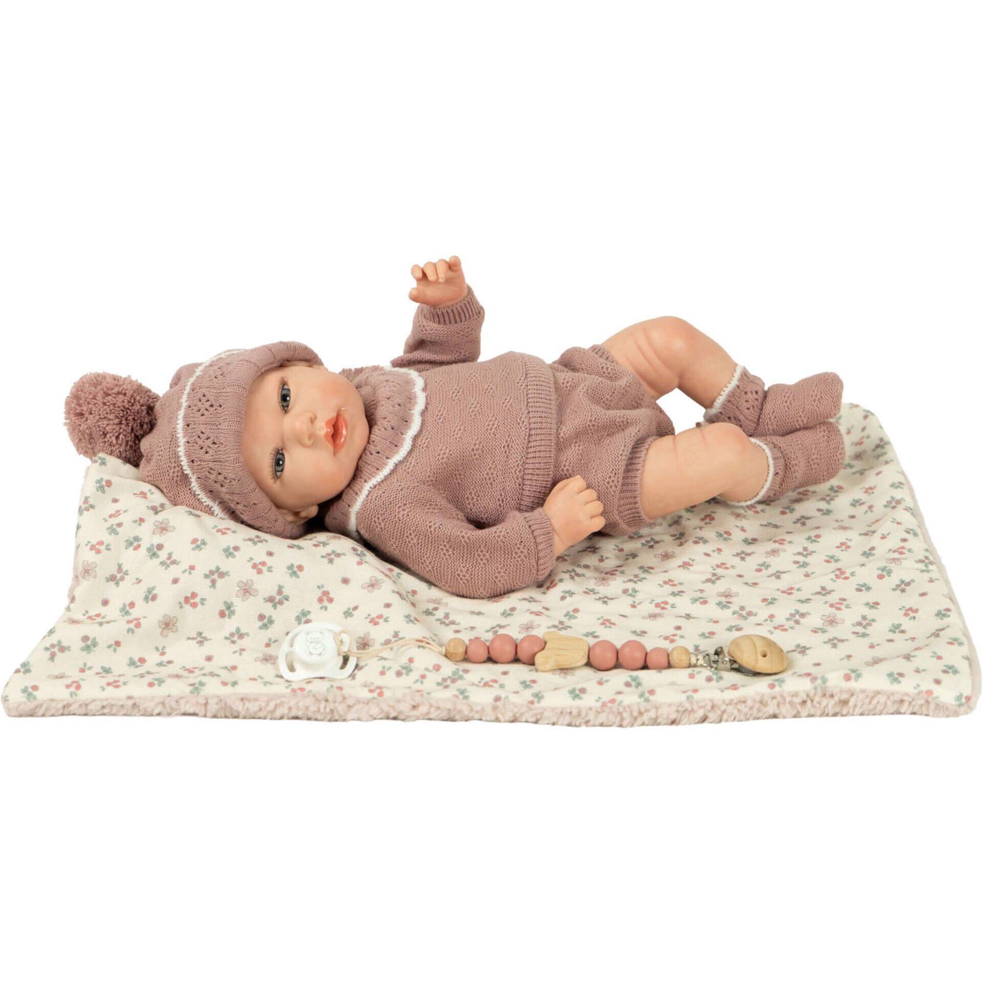 Reborn - Beb&eacute; Greta Rosa com Manta