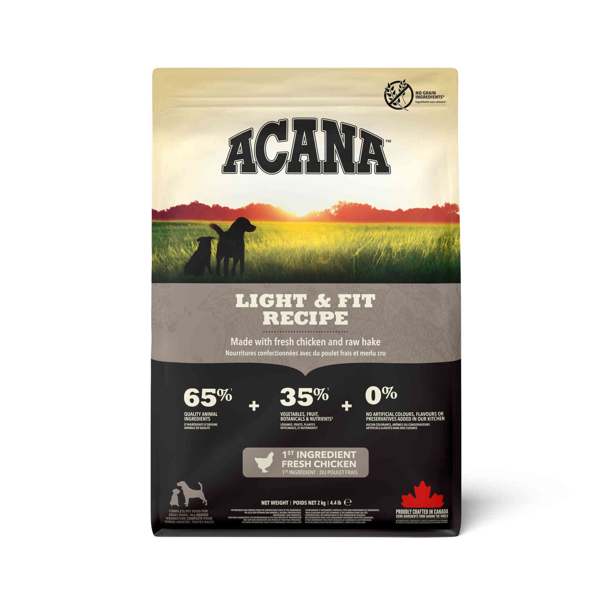 Ra&ccedil;&atilde;o para C&atilde;o Adulto Light e Fit Recipe Acana