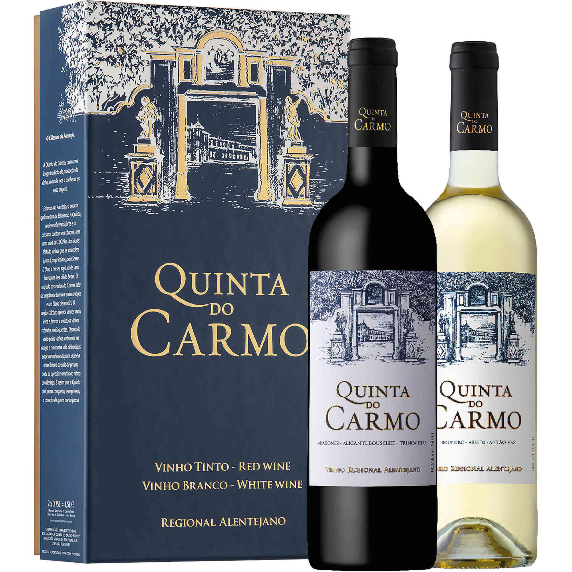 Quinta do Carmo Regional Alentejano Vinho Tinto e Vinha do Carmo Regional Lisboa Vinho Branco Conjunto