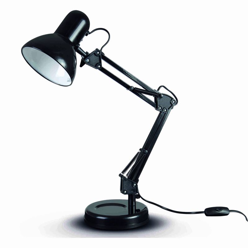 Candeeiro Secretária Articular E27 Preto Kasa